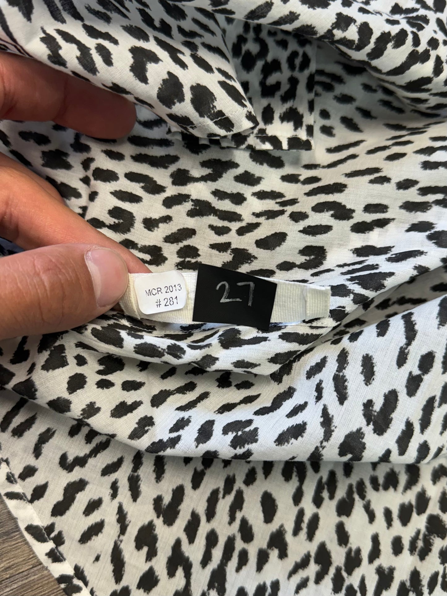YSL HEDI CHEETAH WESTERN STYLED BUTTON UP