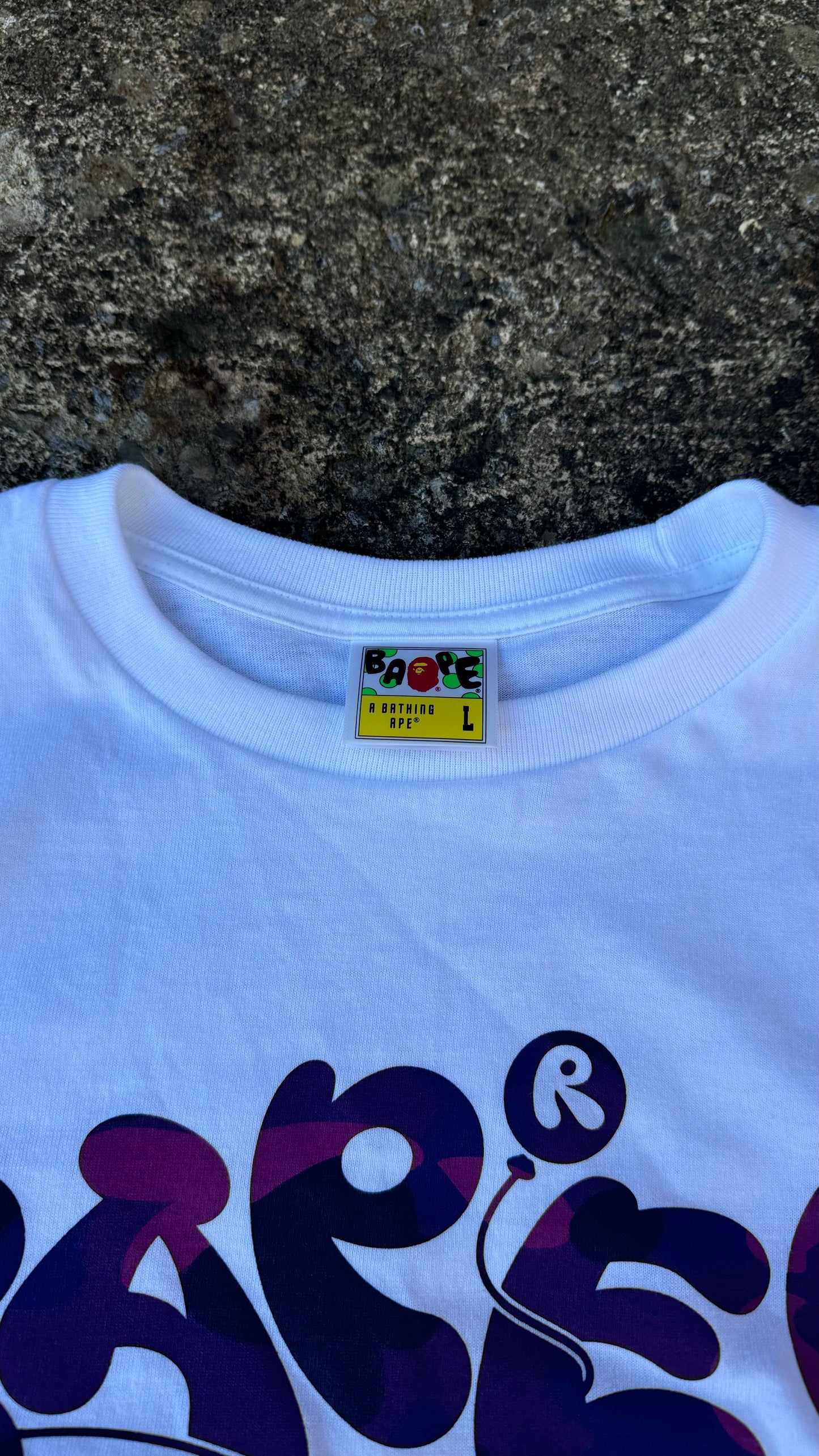 BAPE CLASSIC LOGO TEE (L)