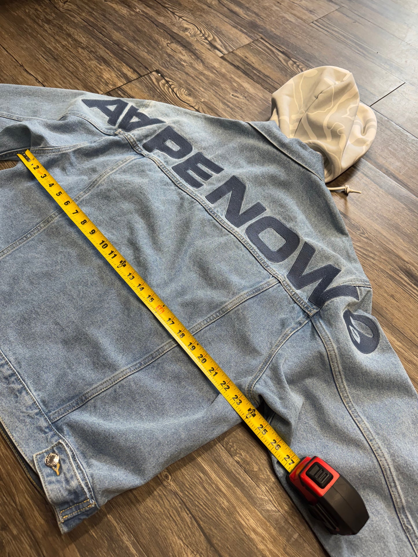 AAPE DENIM HOODED JACKET (L)