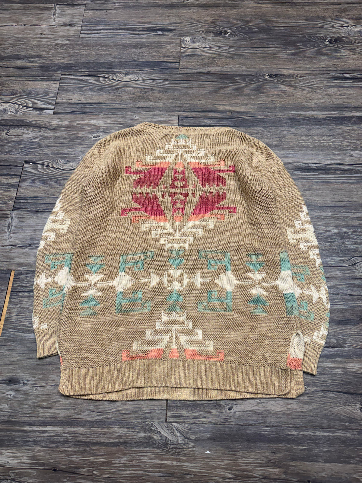 POLO RALPH LAUREN BY LAUREN AZTEC PRINT WMNS KNIT SWEATER (M)