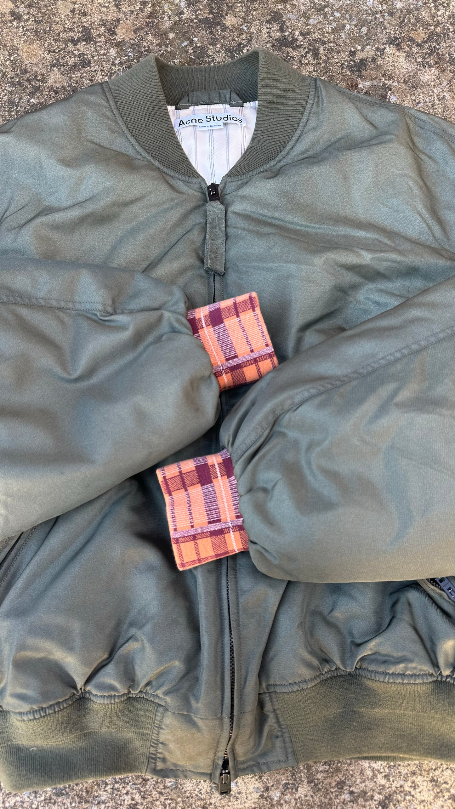 ACNE STUDIOS PLAID BOMBER JACKET (M)