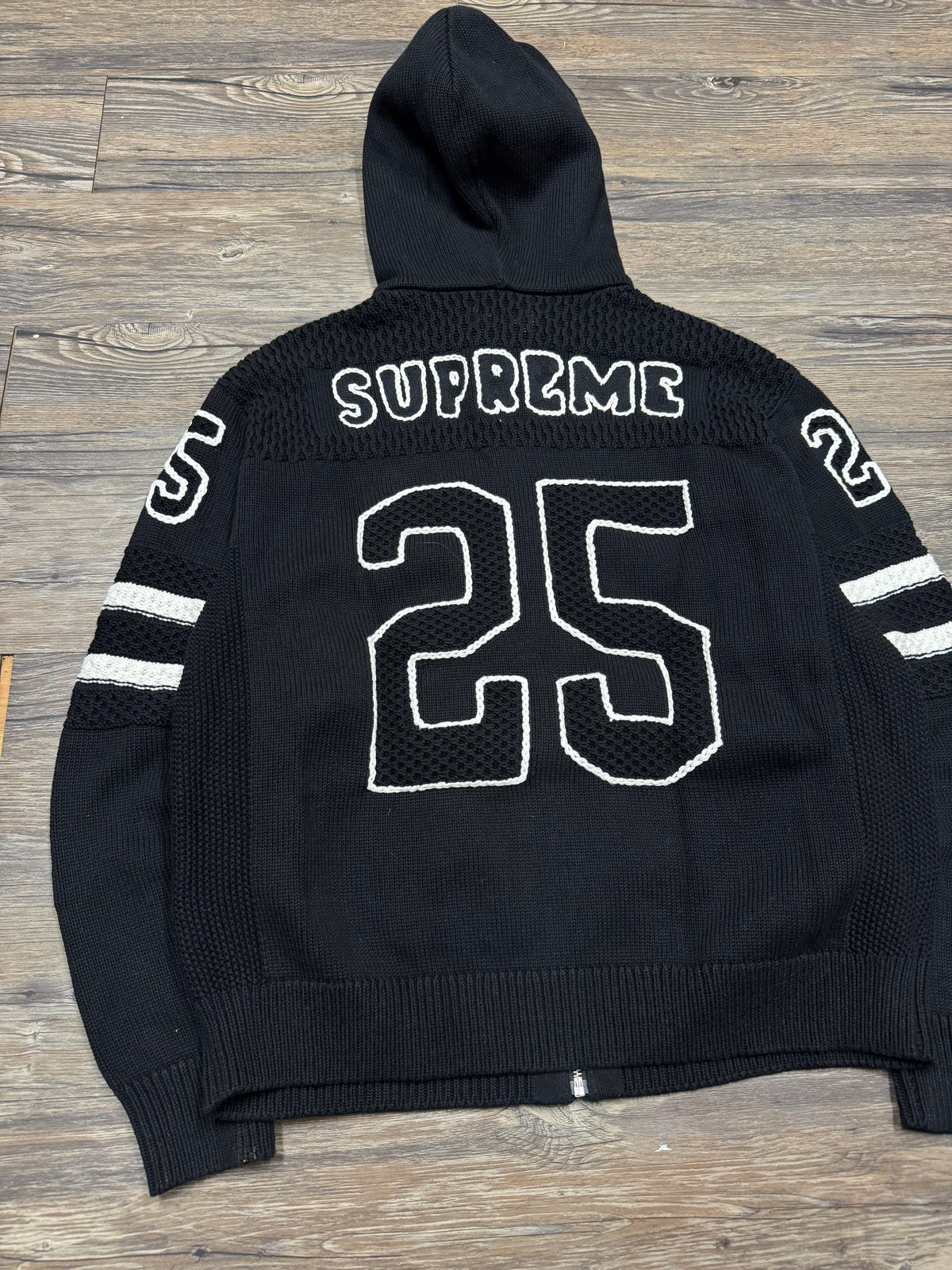 SUPREME SS/25 SPORT CROCHET ZIP-UP HOODIE (M)