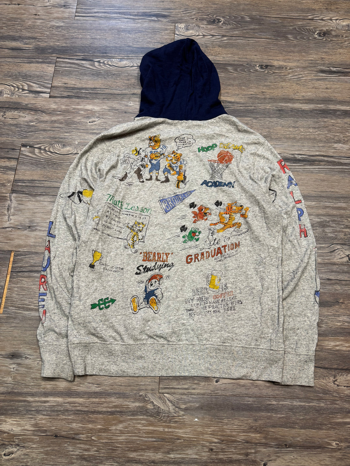 POLO RALPH LAUREN AOP AFTERHOOD SWEATSHIRT (L)