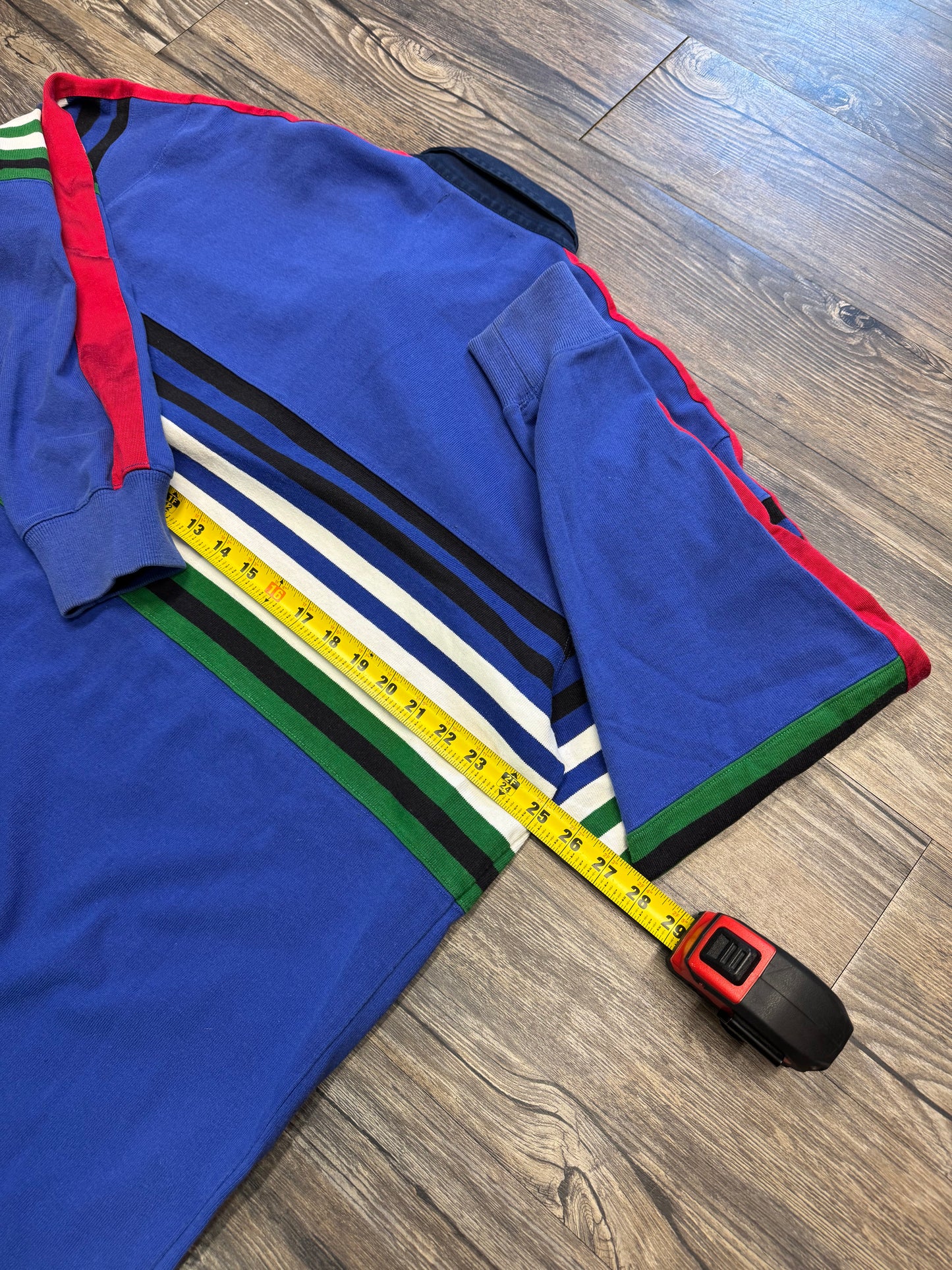 RALPH LAUREN POLO SPORT STRIPED 90s RUGBY SHIRT (L)
