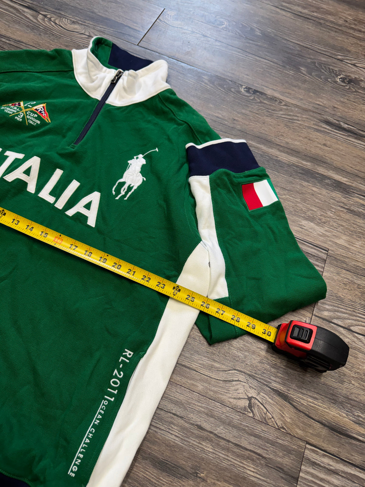 POLO RALPH LAUREN ITALIA BIG PONY QUARTER ZIP PULLOVER (XXL)