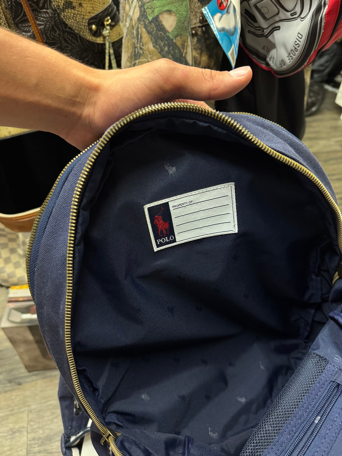 POLO RALPH LAUREN AMERICAN FLAG EMBROIDERED BACKPACK (OS)