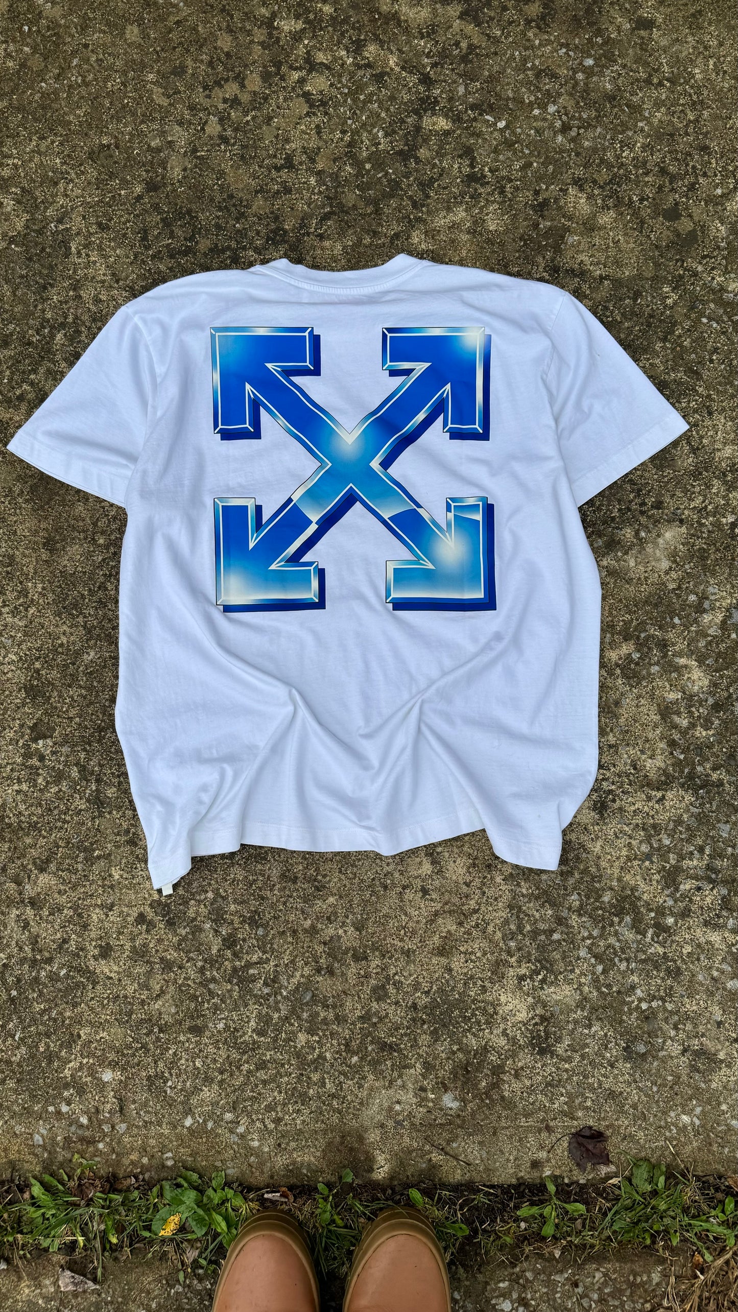 OFF ICY LOGO WHITE TEE (M)