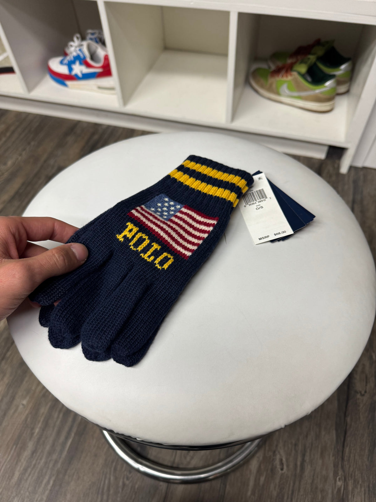 POLO RALPH LAUREN AMERICAN FLAG GLOVES (OS)