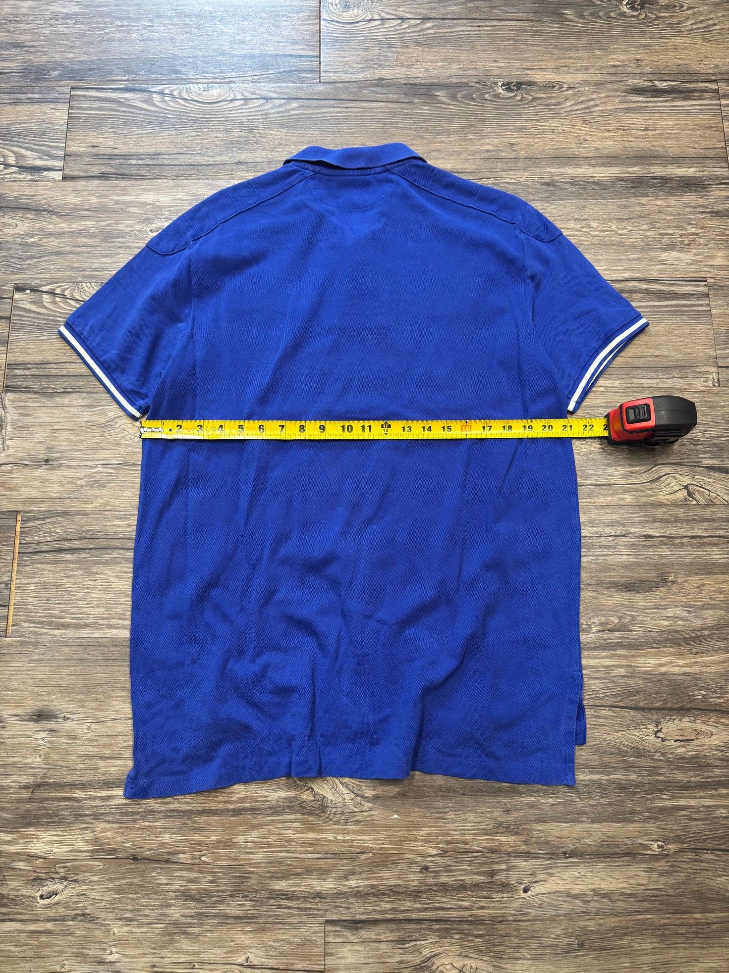 POLO RALPH LAUREN ROYAL BLUE BULLDOG RUGBY SHIRT (XL)H