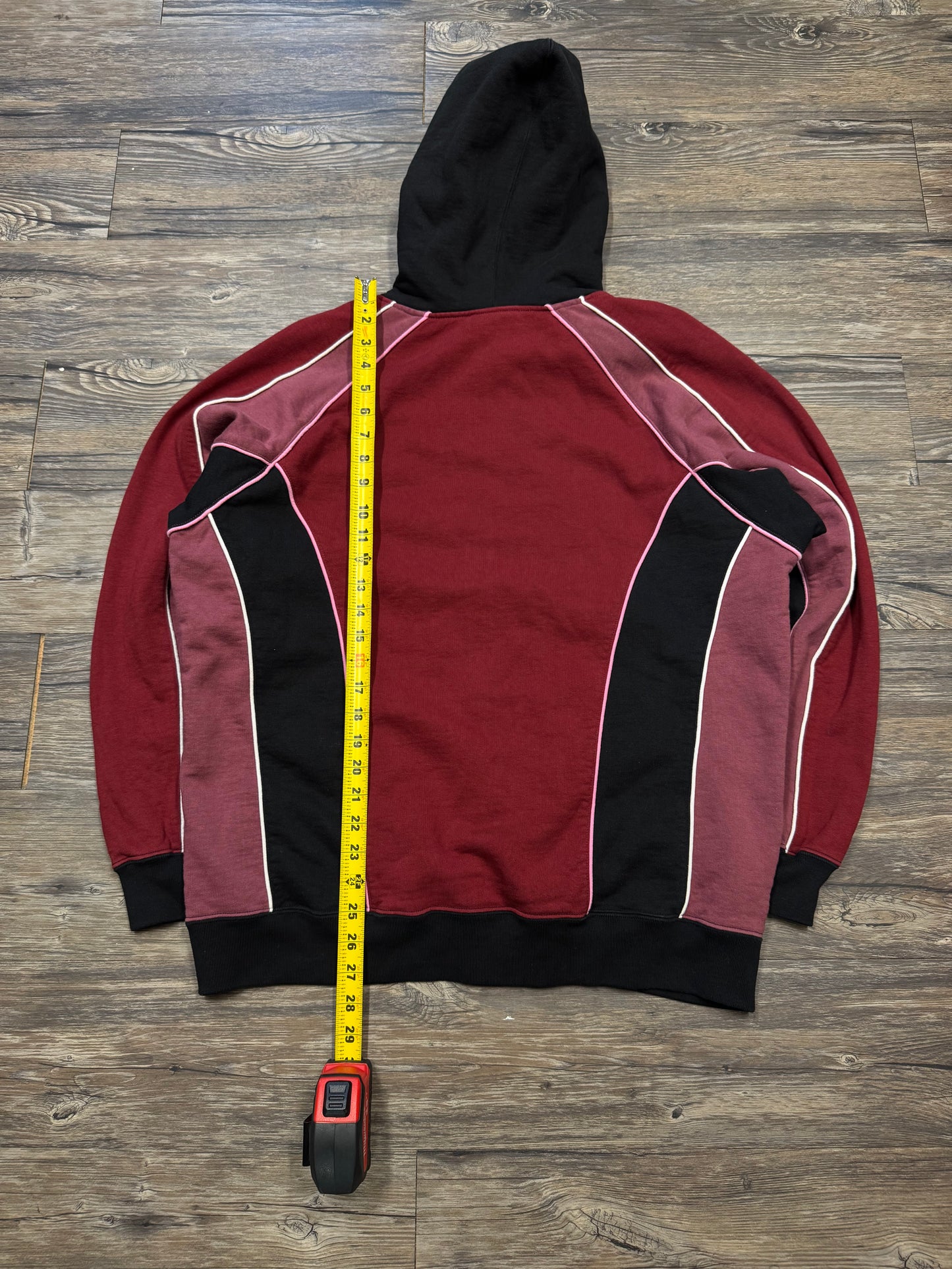 SUPREME TRACK PANELED ZIP UP HOODED SWEATSHIRT (M)