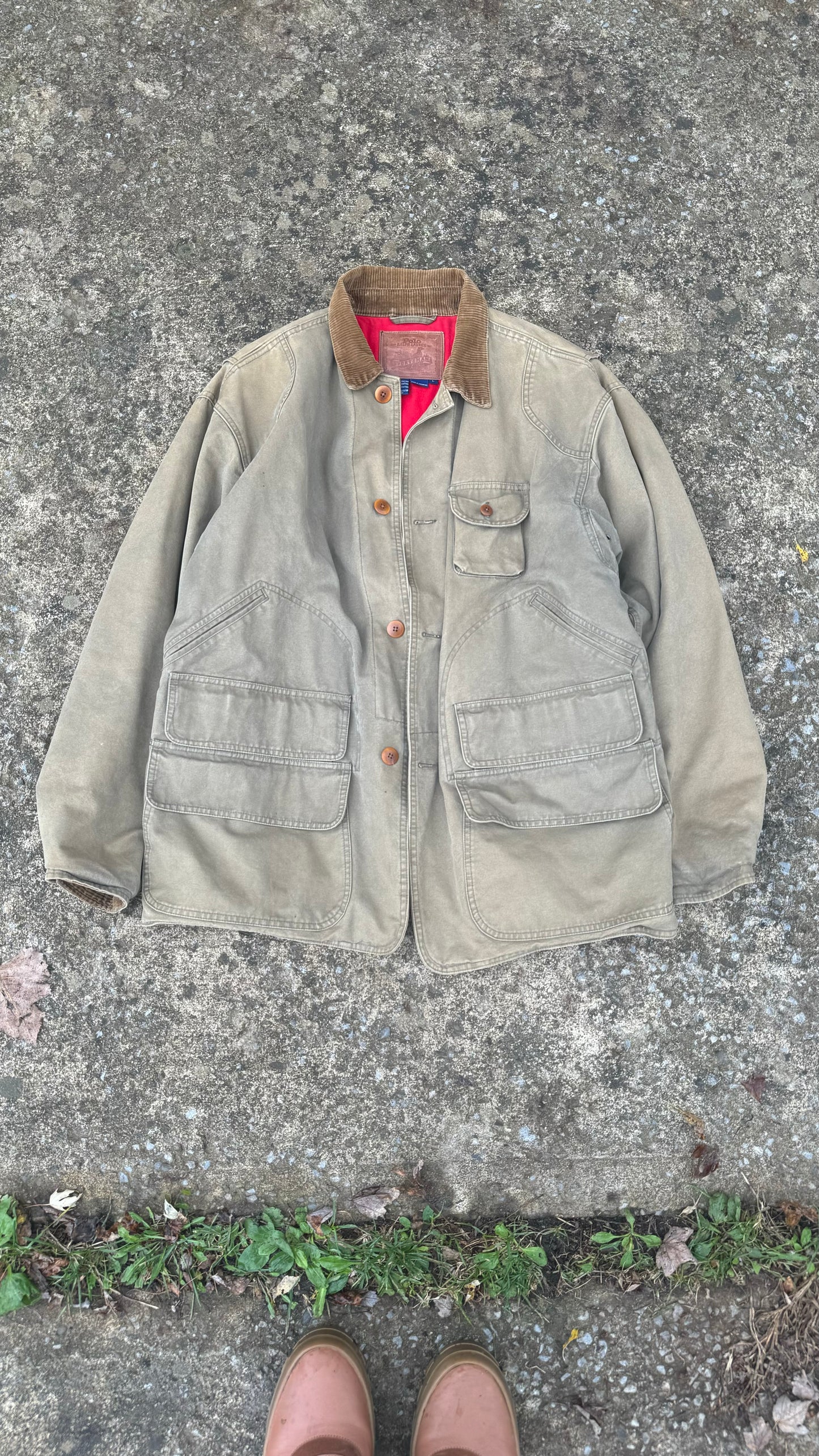 90s RALPH LAUREN SHORE COAT (L)