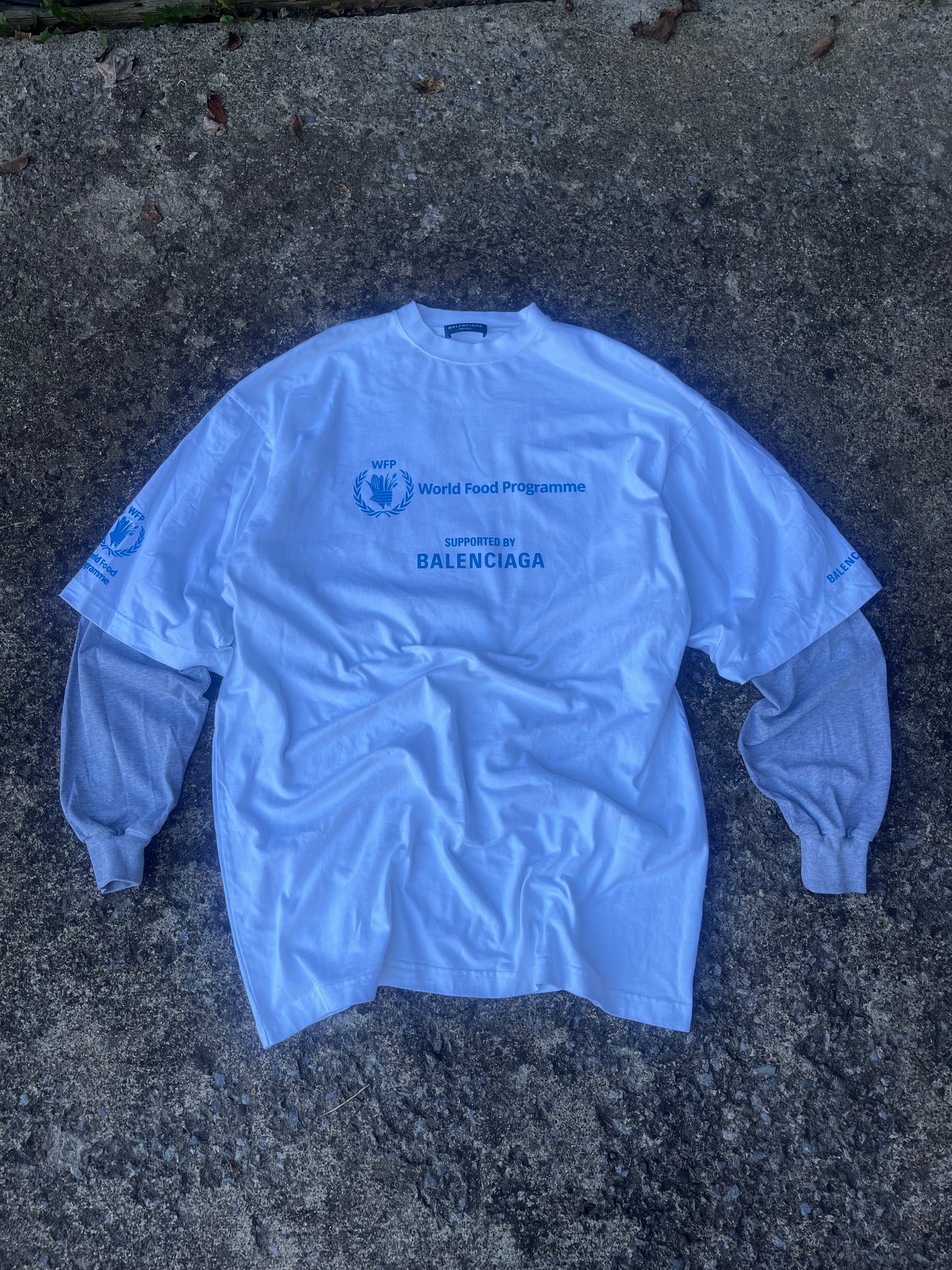 BALENCIAGA WFP DOUBLE SLEEVE TEE (L)
