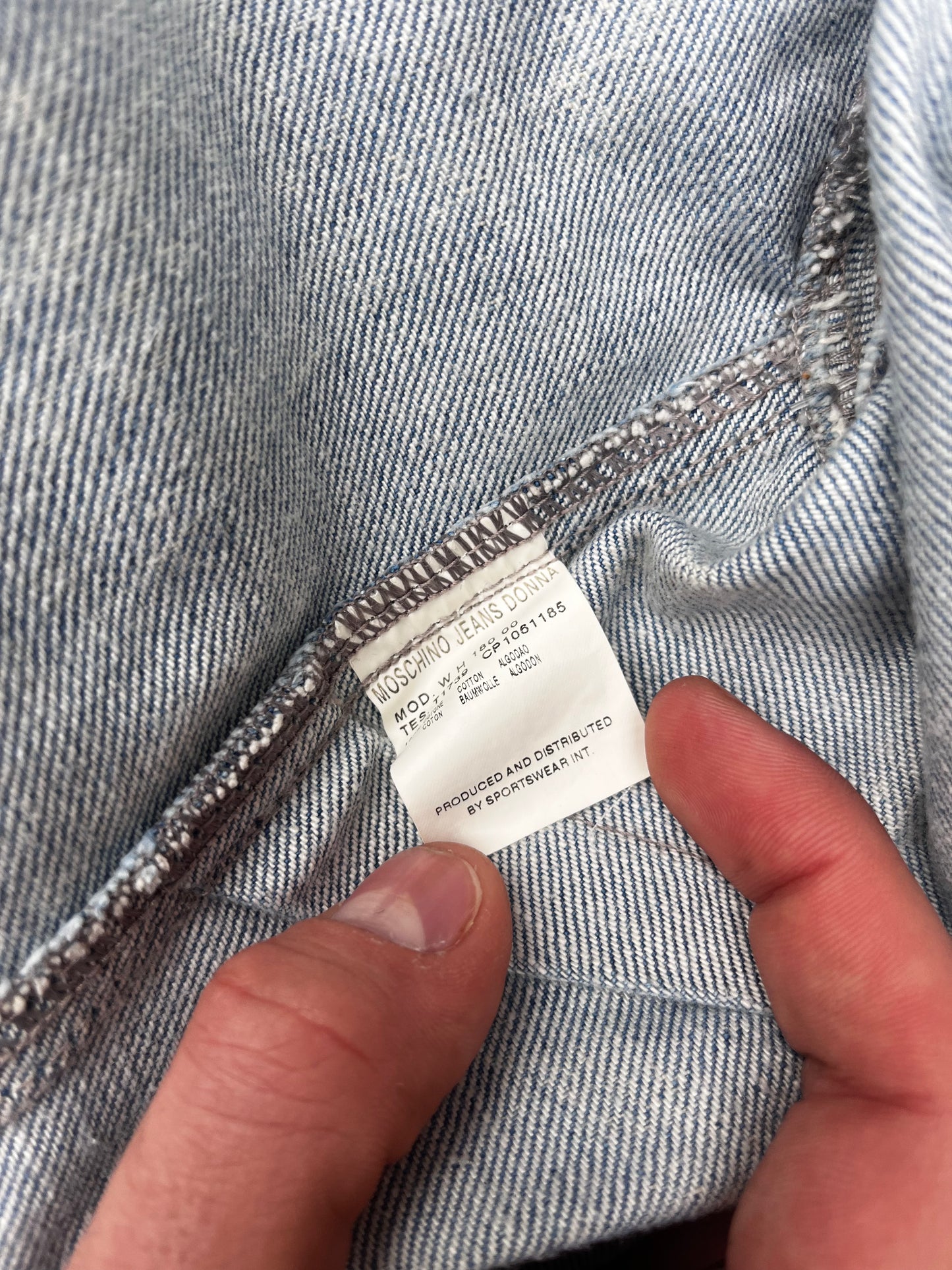 MOSCHINO DENIM BIKER JACKET (S)