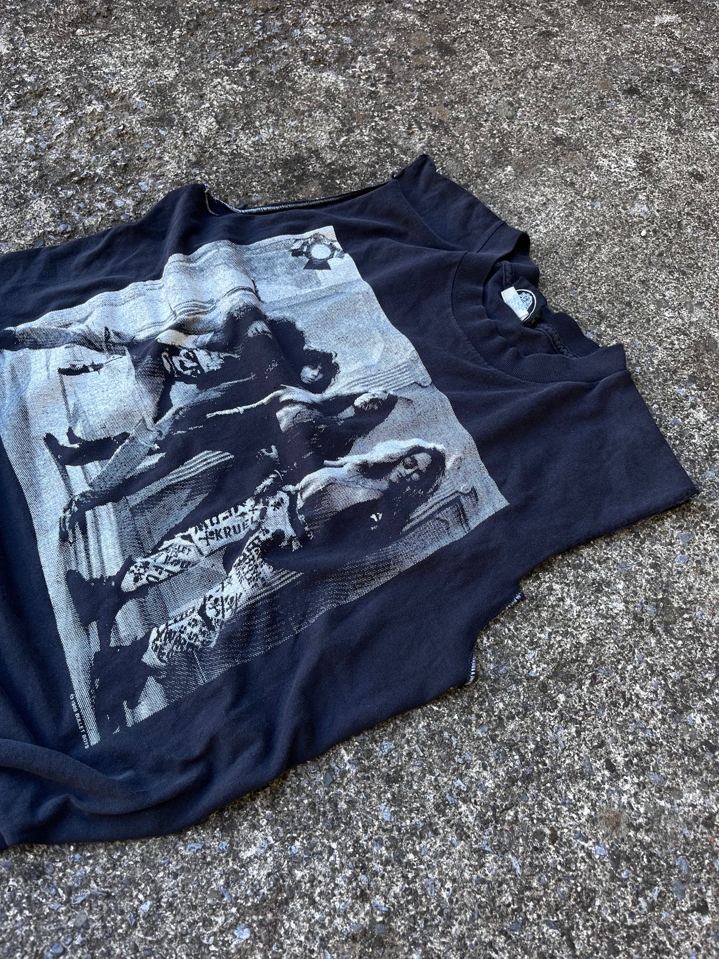 VINTAGE BULLET BOYS TOUR CUTOFF TEE (L)