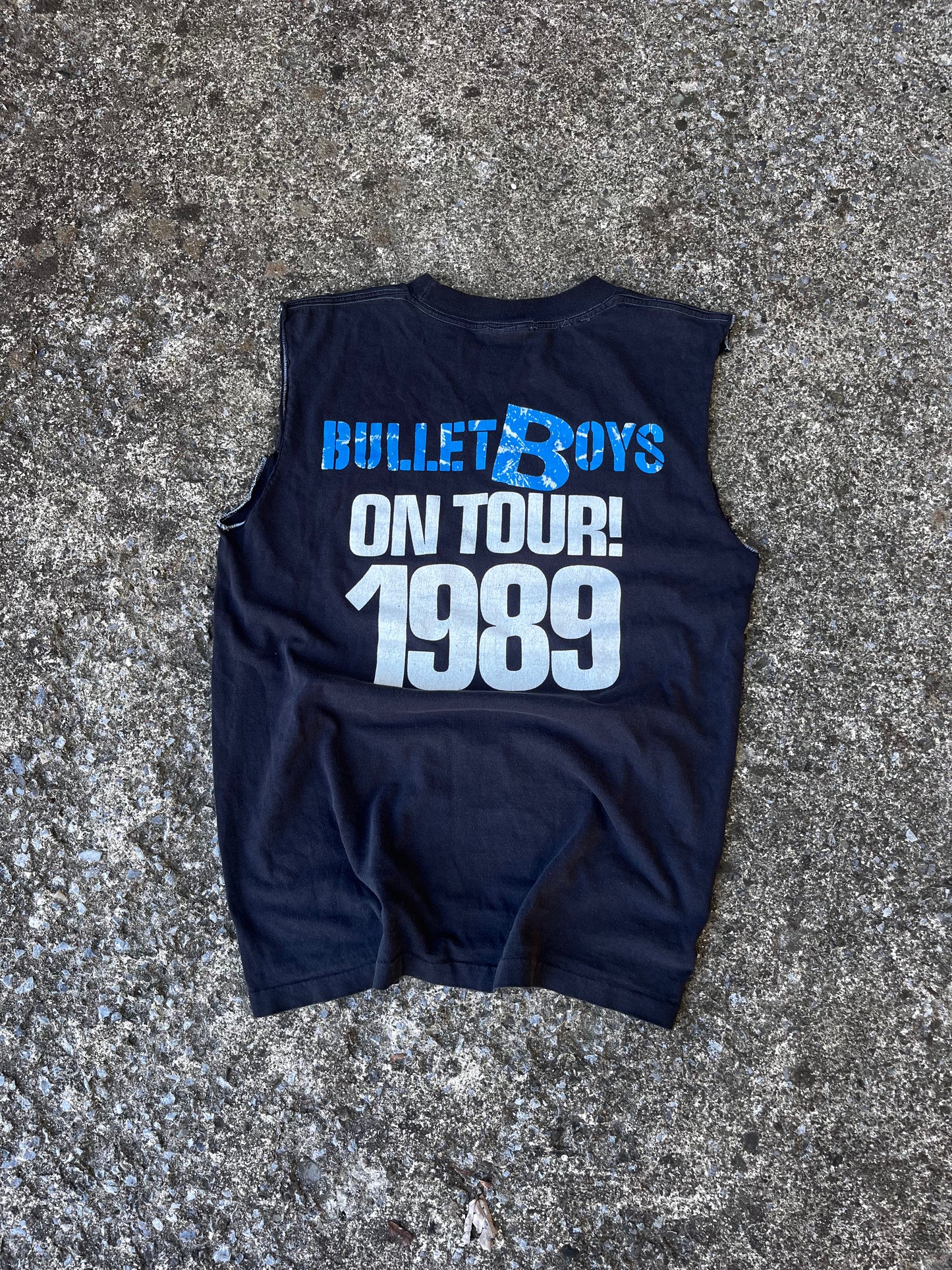 VINTAGE BULLET BOYS TOUR CUTOFF TEE (L)