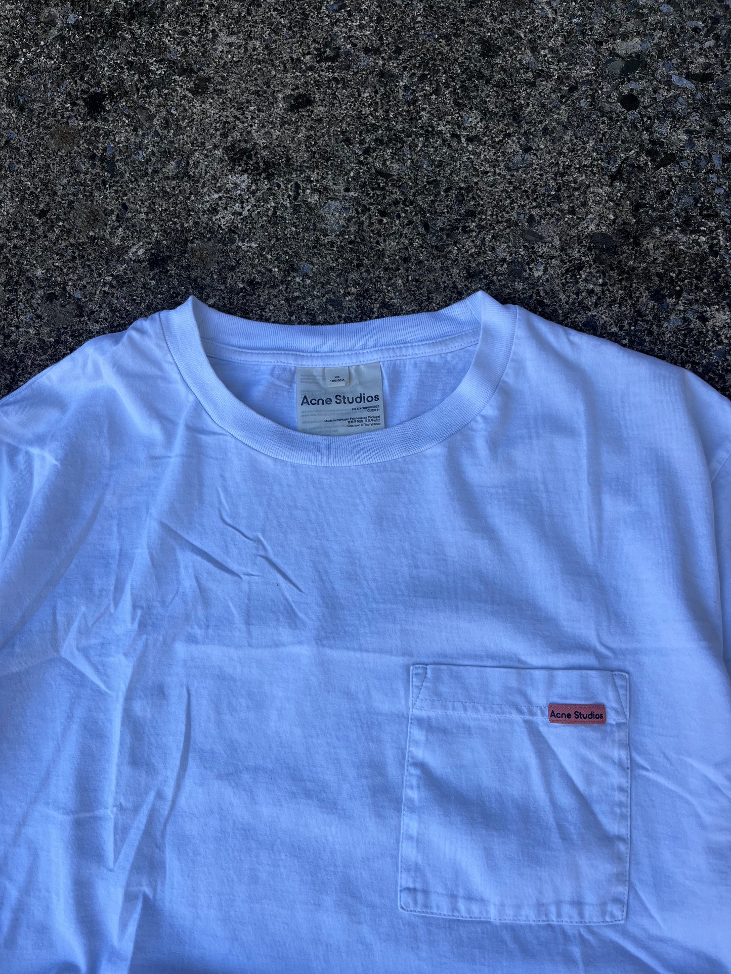 ACNE STUDIOS ESSENTIALS WHITE POCKET TEE (M)