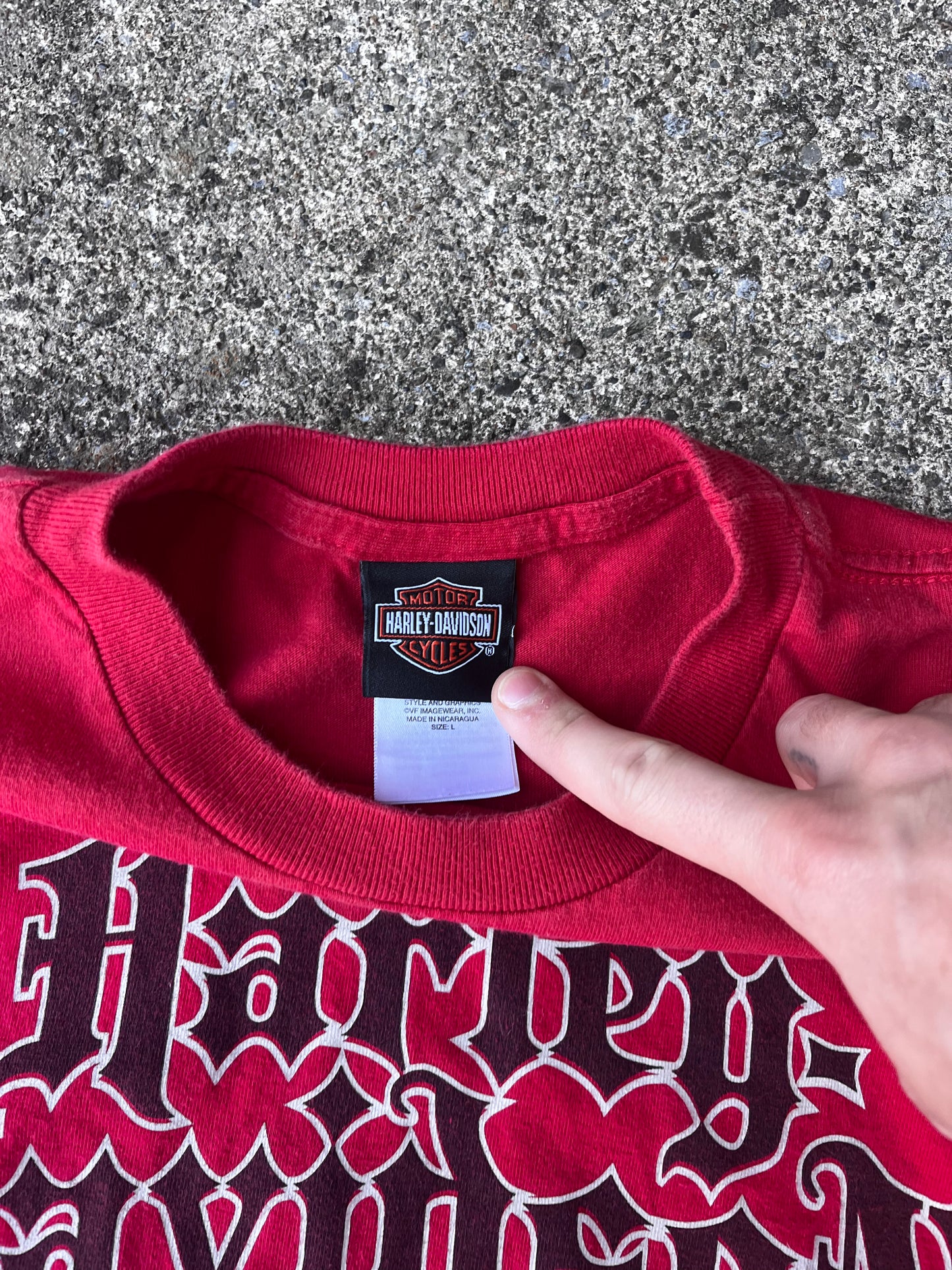 HARLEY DAVIDSON BIG LOGO ROCHELLE PARK TEE (L)