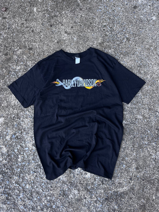Y2K HARLEY DAVIDSON SNAKE LOGO TEE (L)