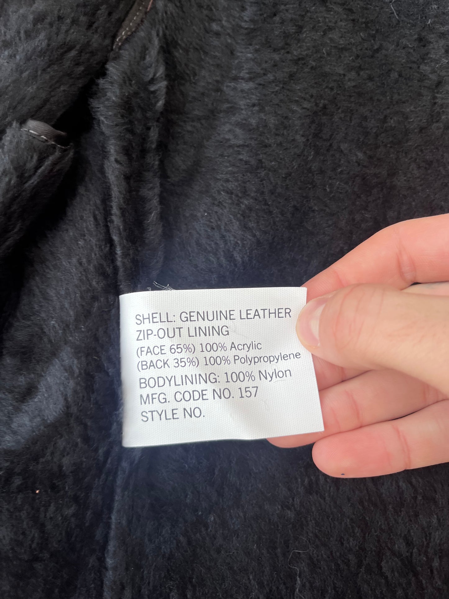 VINTAGE GINO LEATHERS FUR LINED RACER JACKET (L)