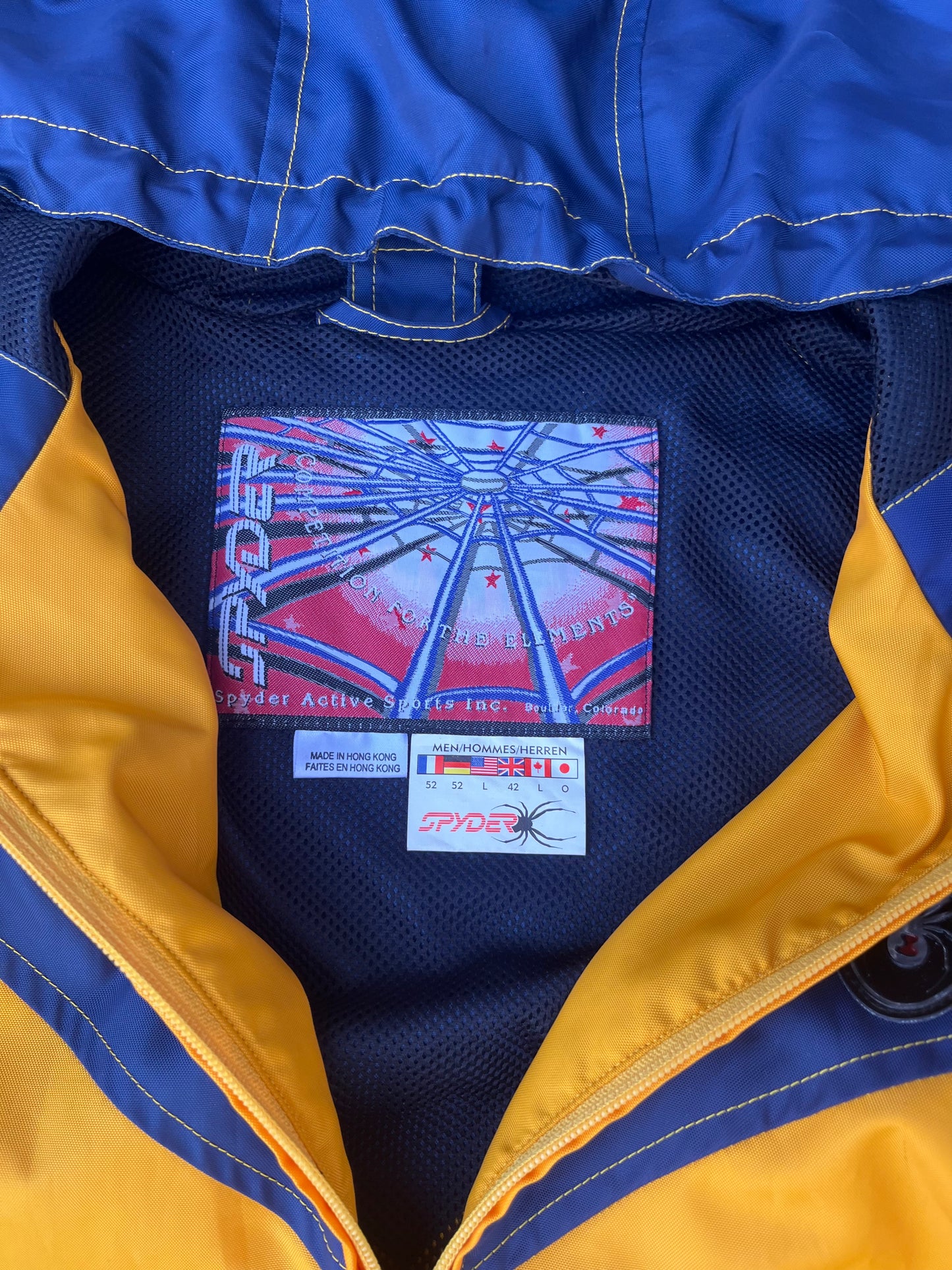 VINTAGE SPYDER MESH LINED HOODED JACKET (L)