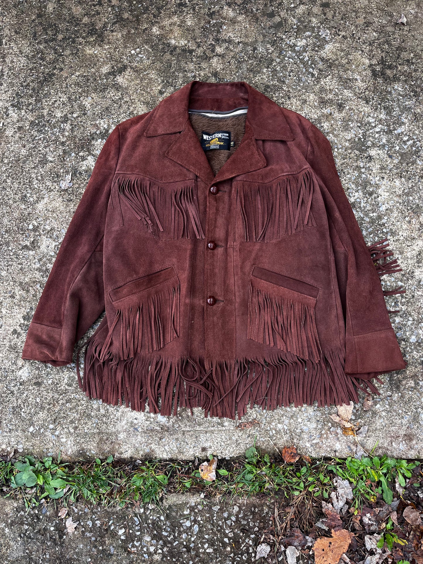 VINTAGE SEARS WESTERN FRINGE JACKET (M)
