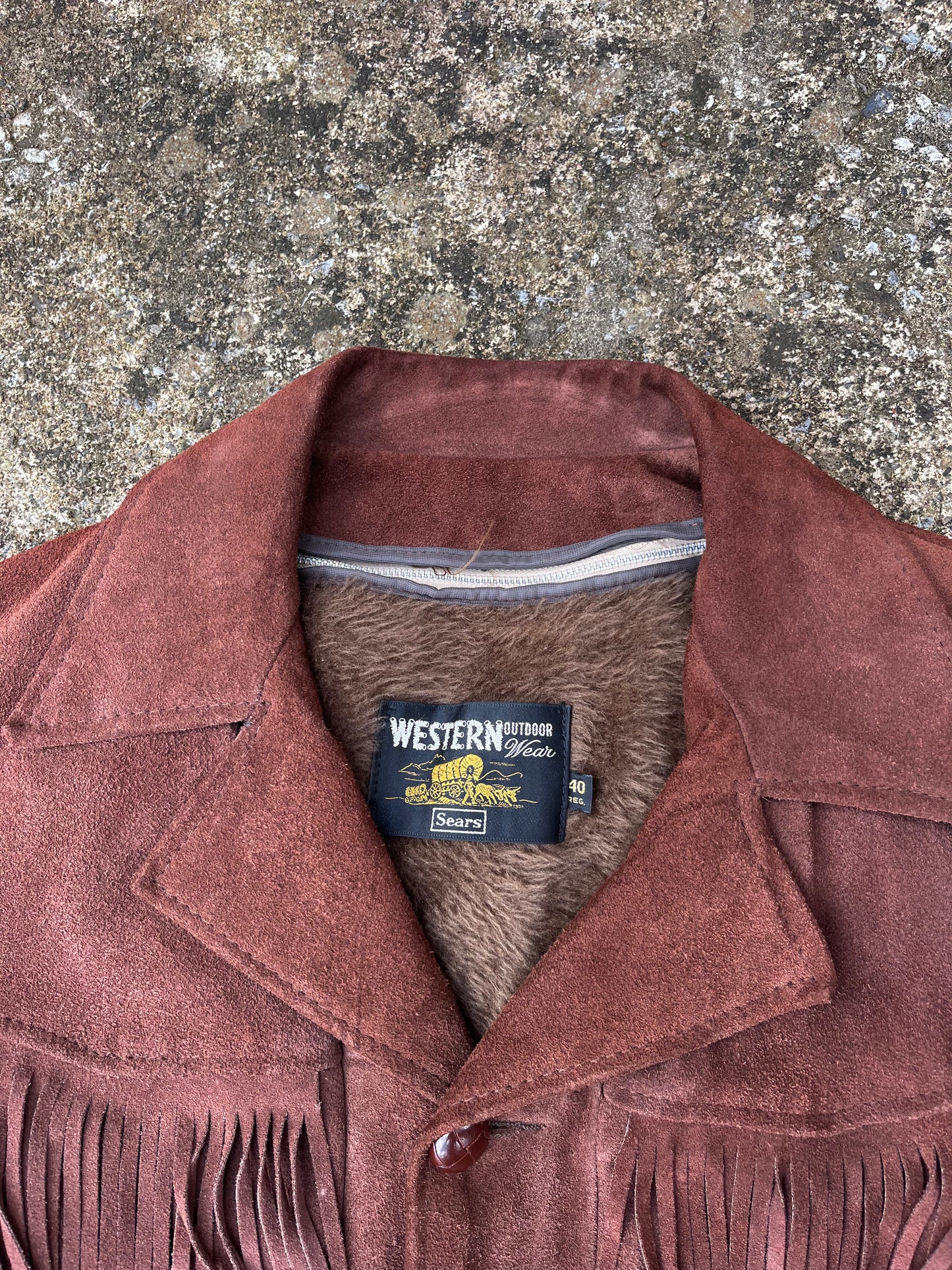 VINTAGE SEARS WESTERN FRINGE JACKET (M)