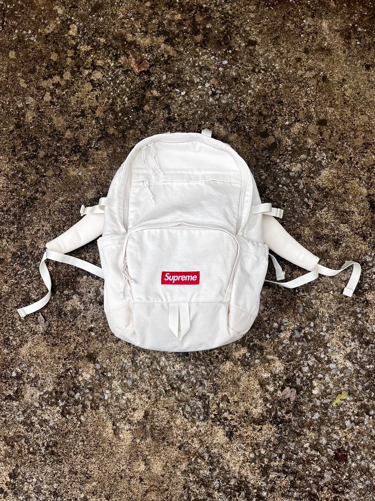 SUPREME BOX LOGO DENIM BACKPACK