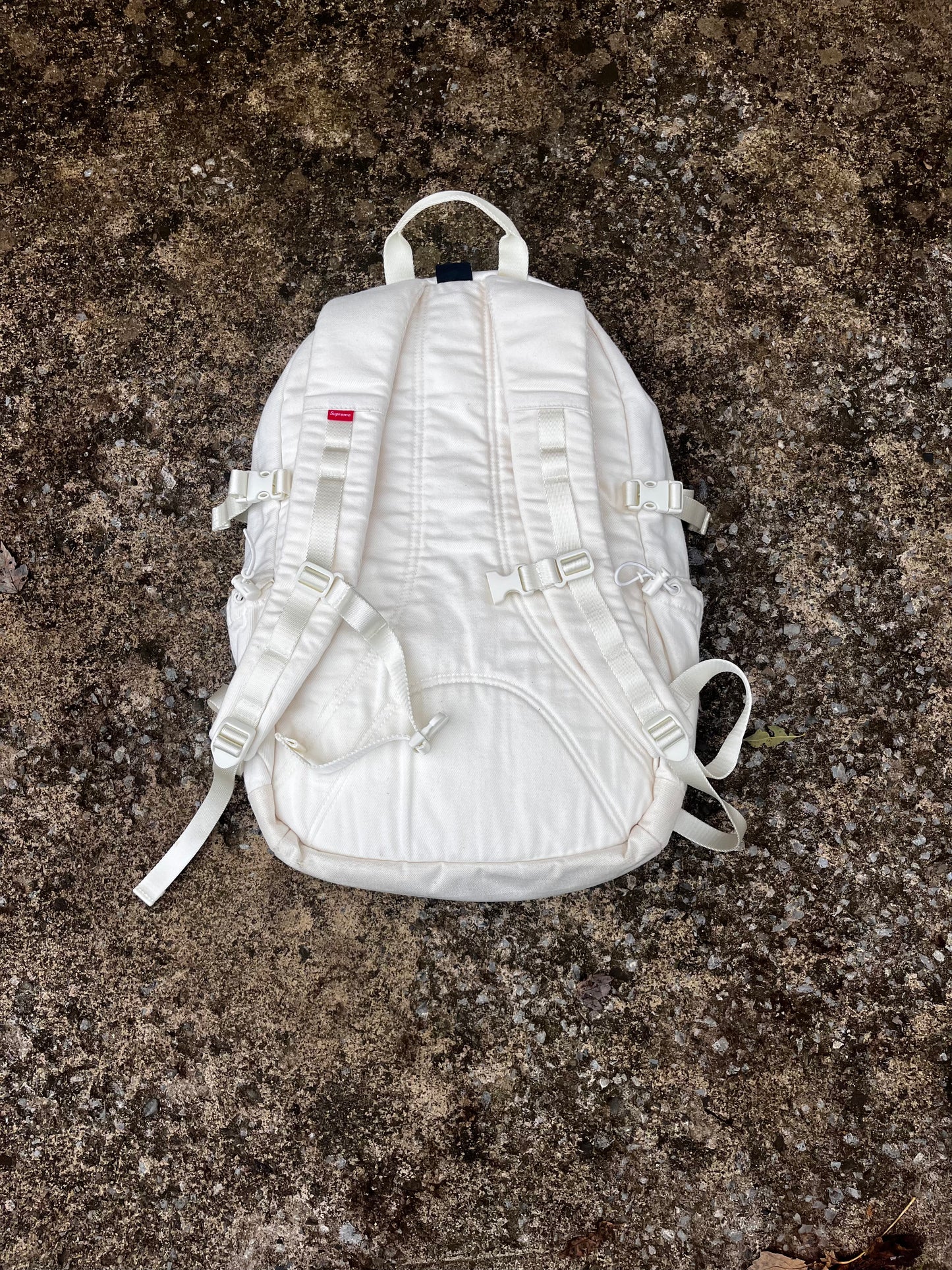 SUPREME BOX LOGO DENIM BACKPACK