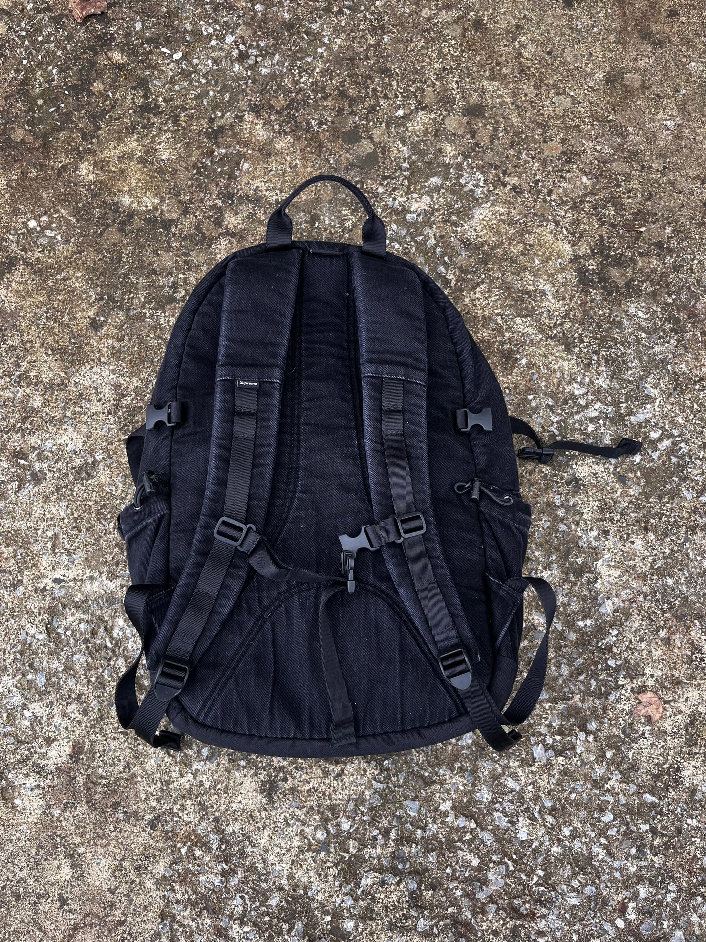 SUPREME BOX LOGO DENIM BACKPACK