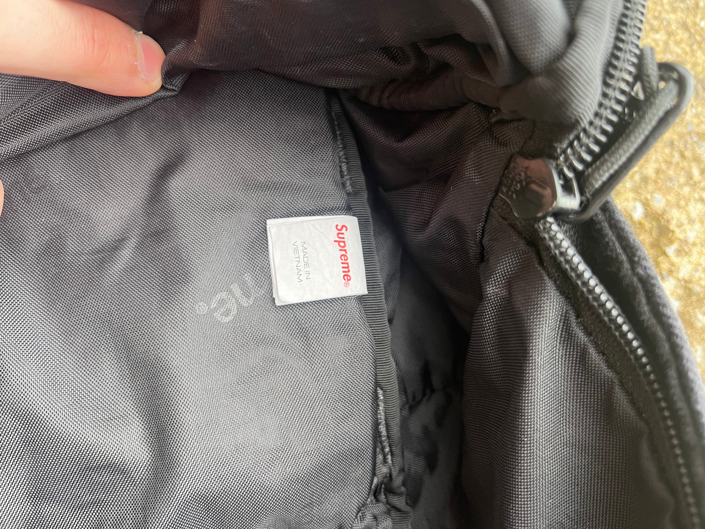 SUPREME BOX LOGO DENIM BACKPACK
