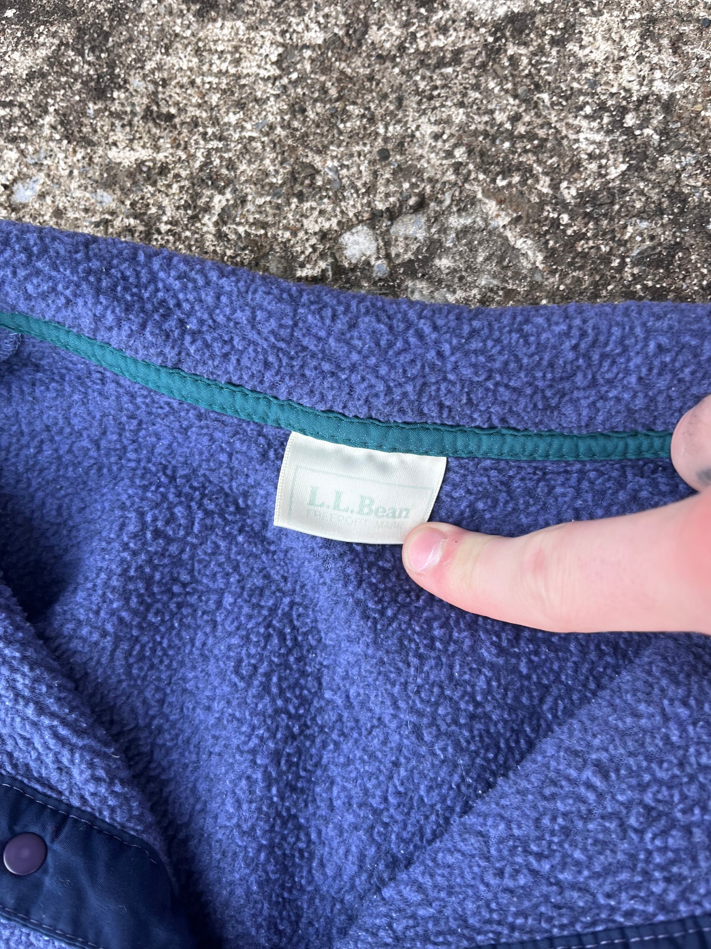 VINTAGE LL BEAN SCRIPT LOGO FLEECE (S)