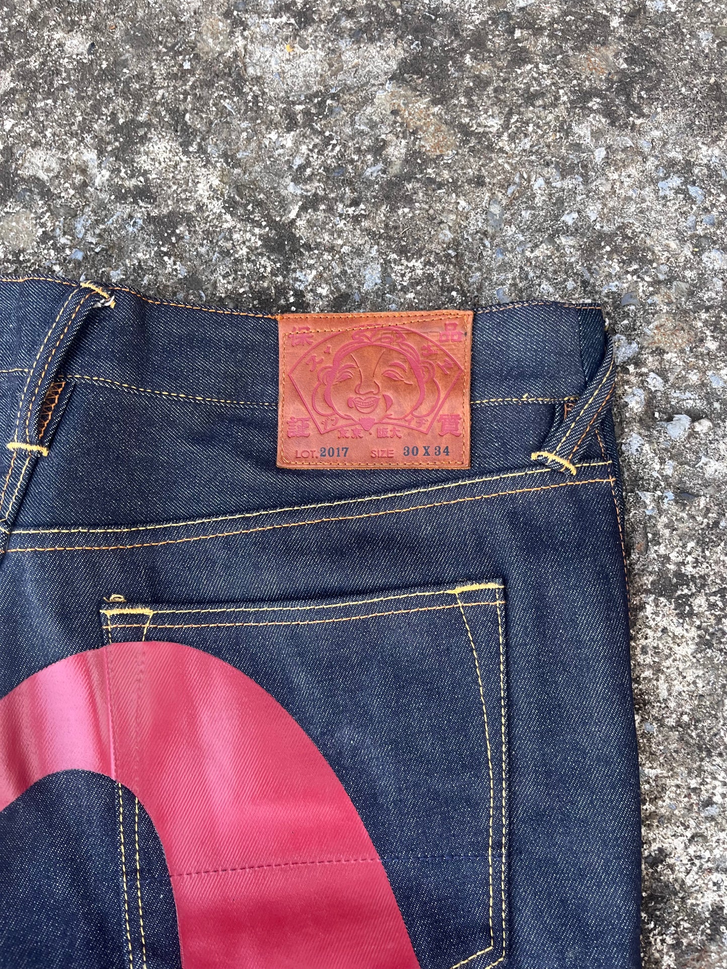 EVISU PAINTED SELVEDGE DENIM (34)