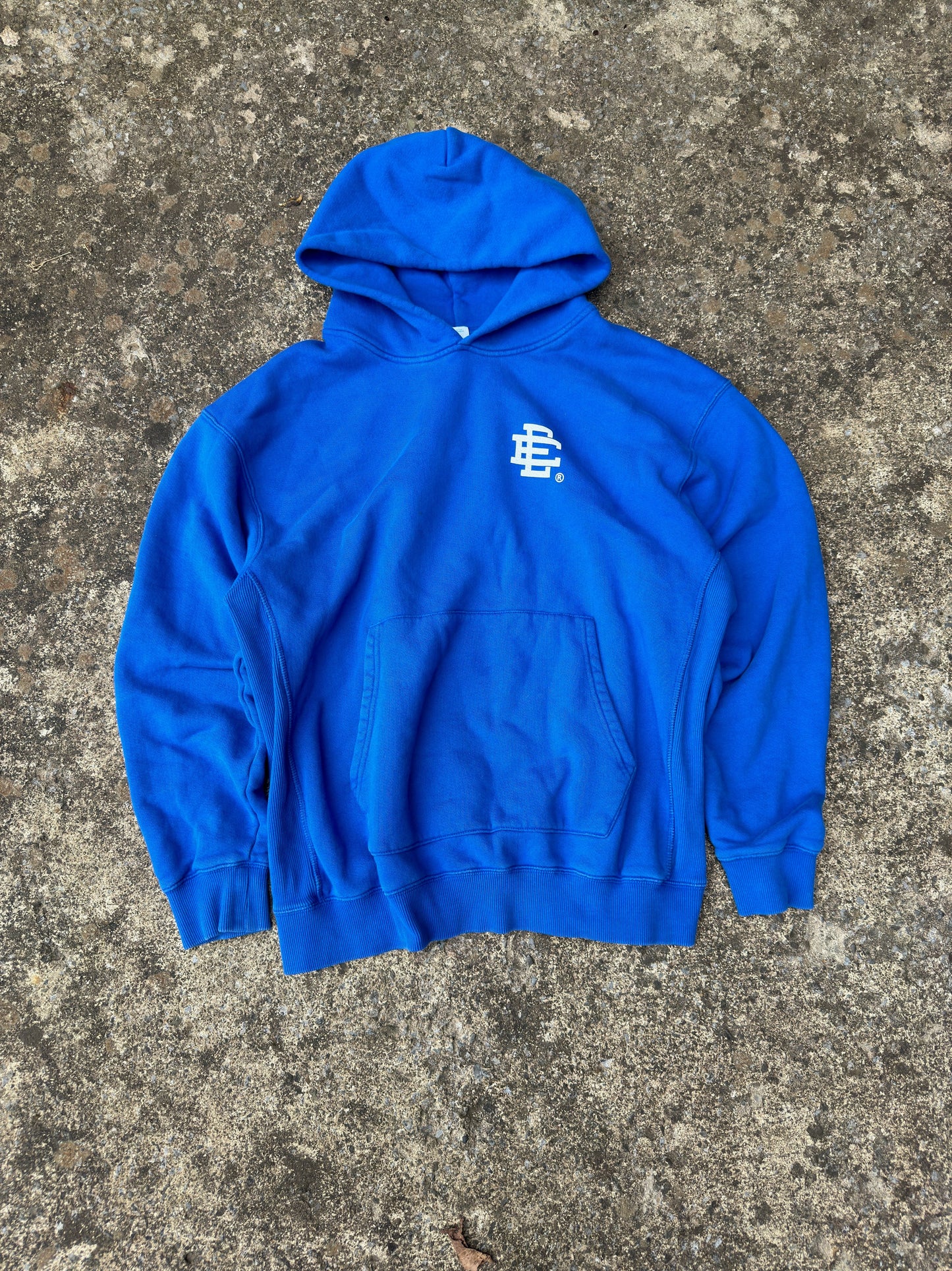 ERIC EMANUEL BLUE LOGO HOODIE (XLARGE)