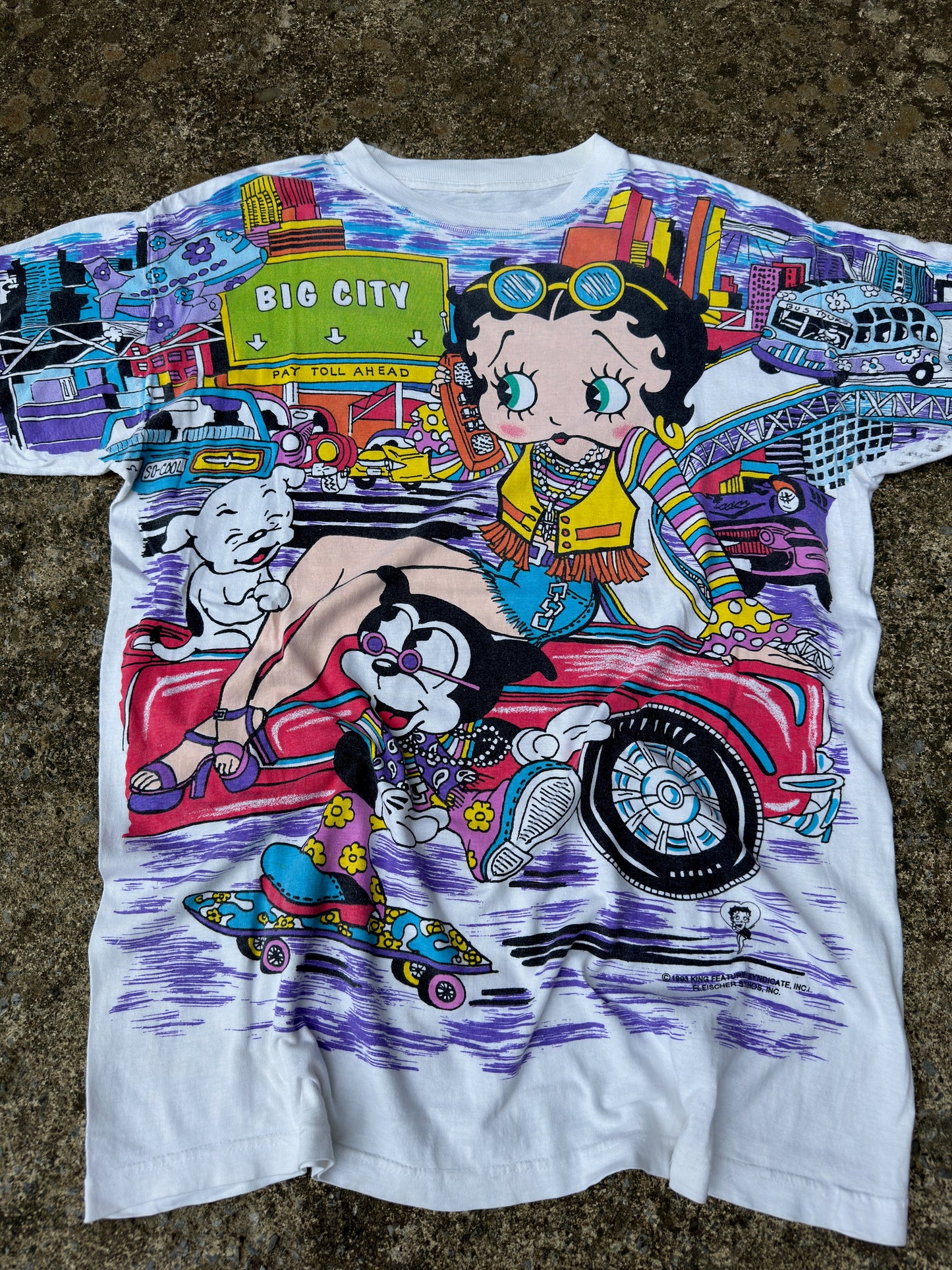 VINTAGE BETTY BOOP AOP TEE (XLARGE)