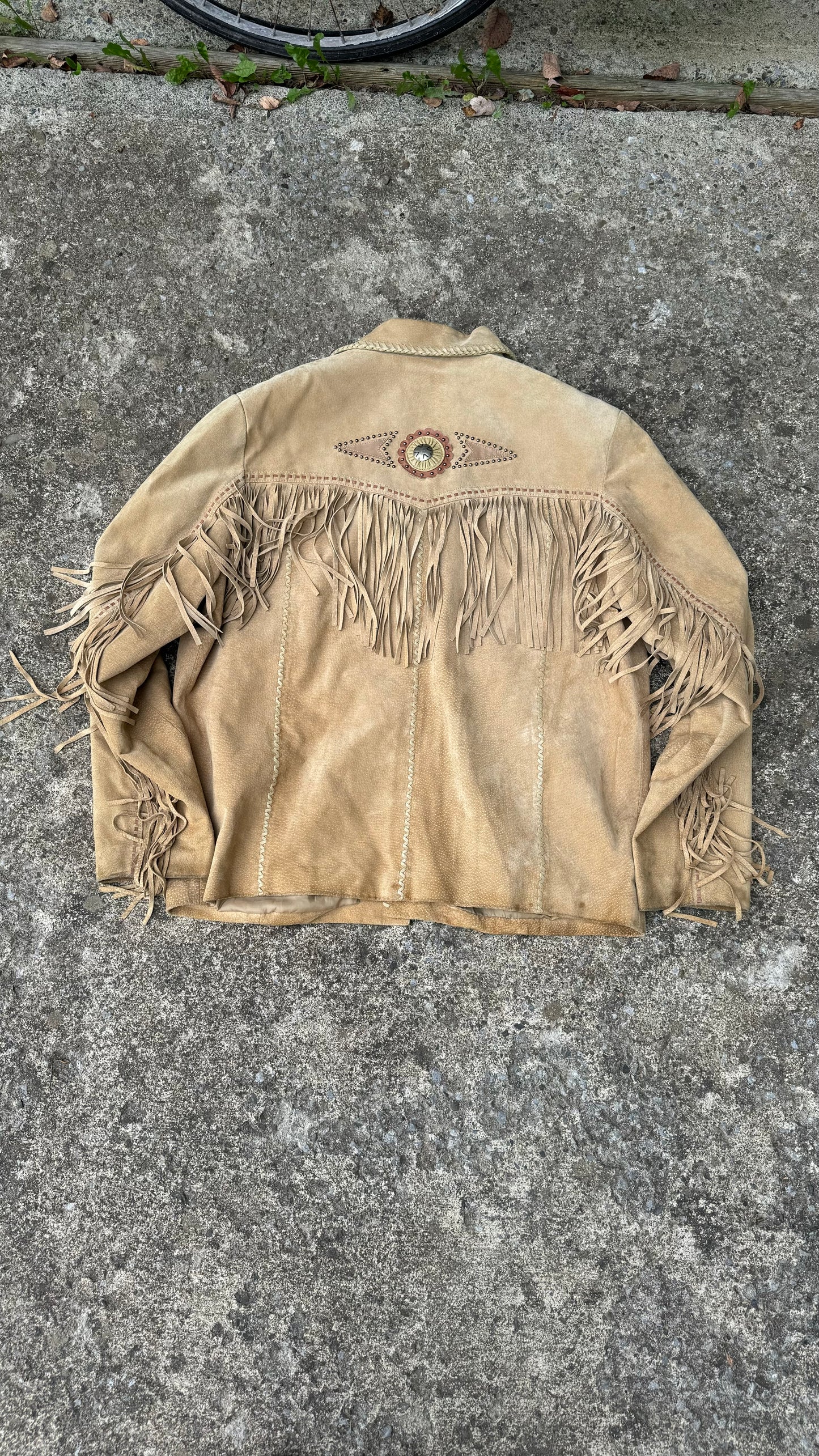 1970's SCULLY FRINGE LEATHER JACKET (L)