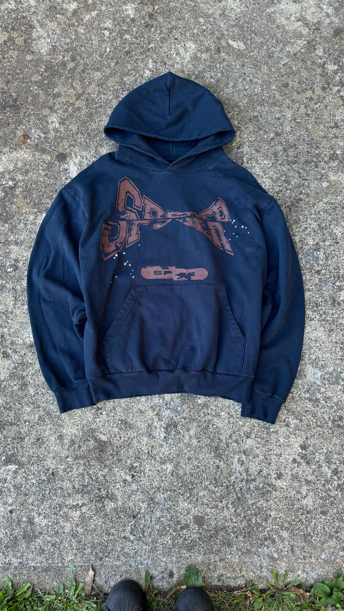 SP5DER INTERNATIONAL PANELED LOGO HOODIE (L)