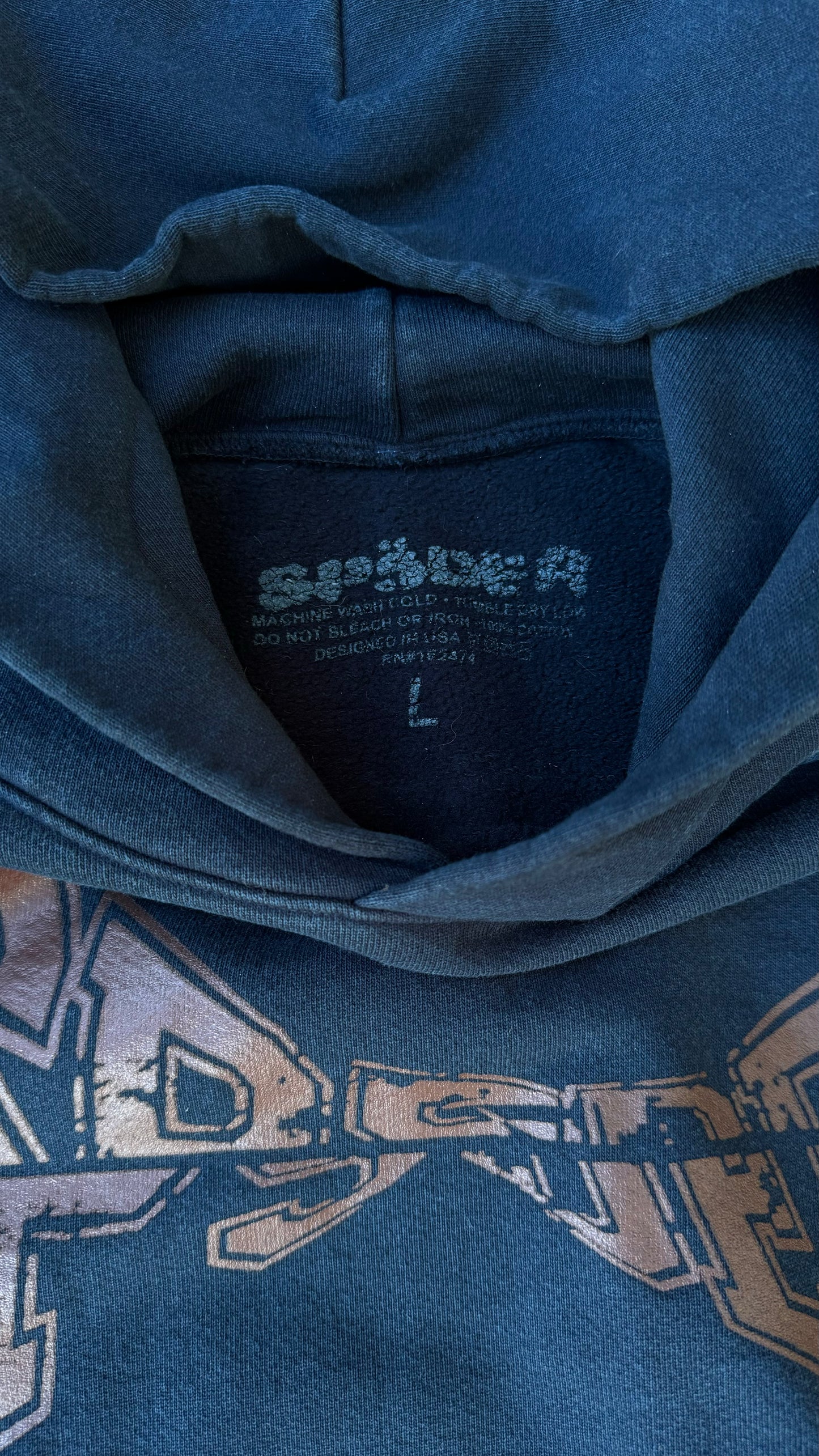 SP5DER INTERNATIONAL PANELED LOGO HOODIE (L)