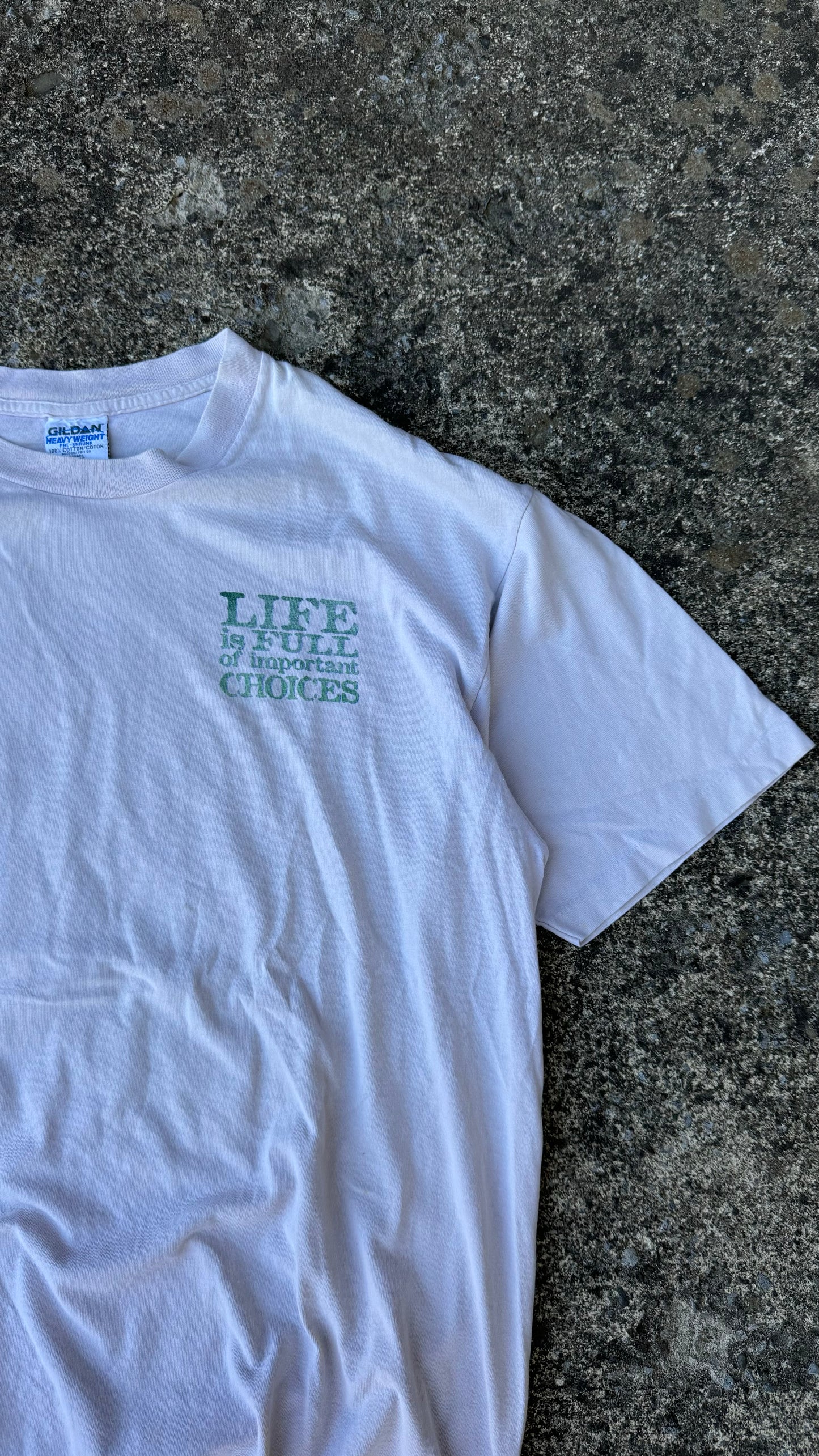 VINTAGE IMPORTANT DECISIONS BEER TEE (L)