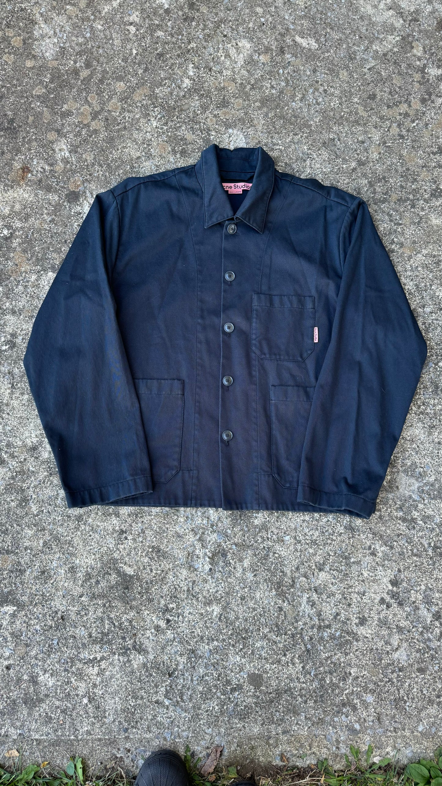 ACNE STUDIOS BLACK WORK OVERSHIRT (L)