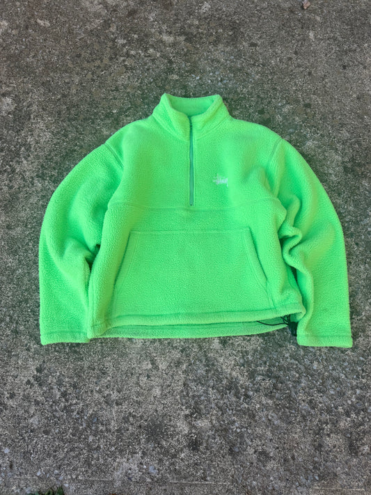 STUSSY FLEECE HALF ZIP (M)