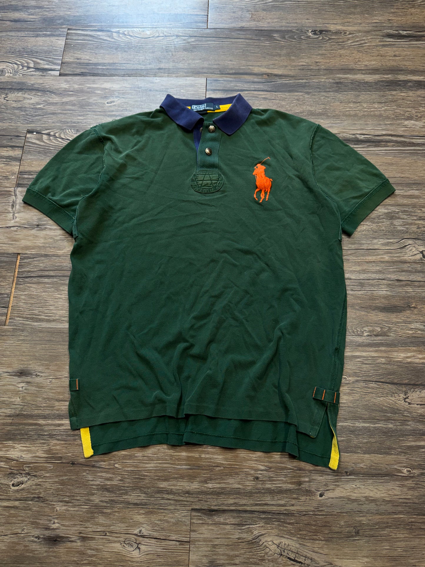 POLO RALPH LAUREN GREEN POLO BIG PONY (L)