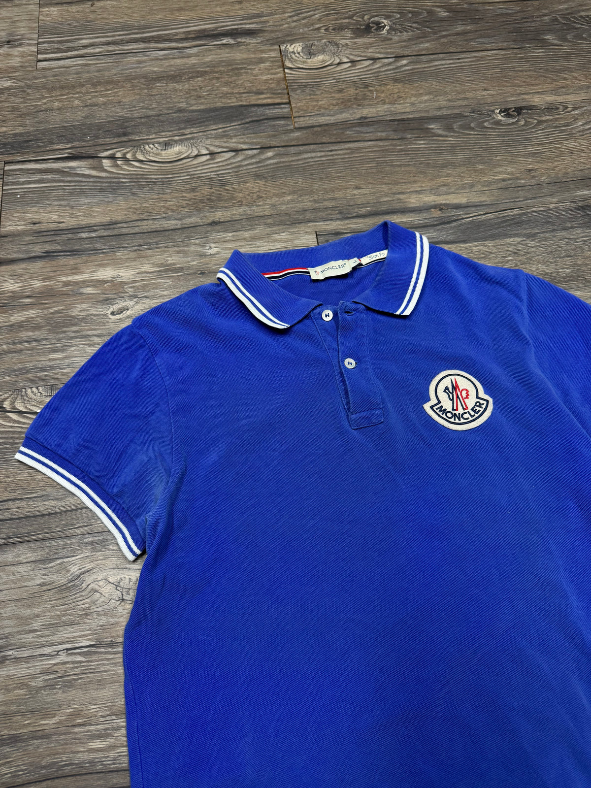 MONCLER 1990’s BIG PATCH RINGER POLO (S)
