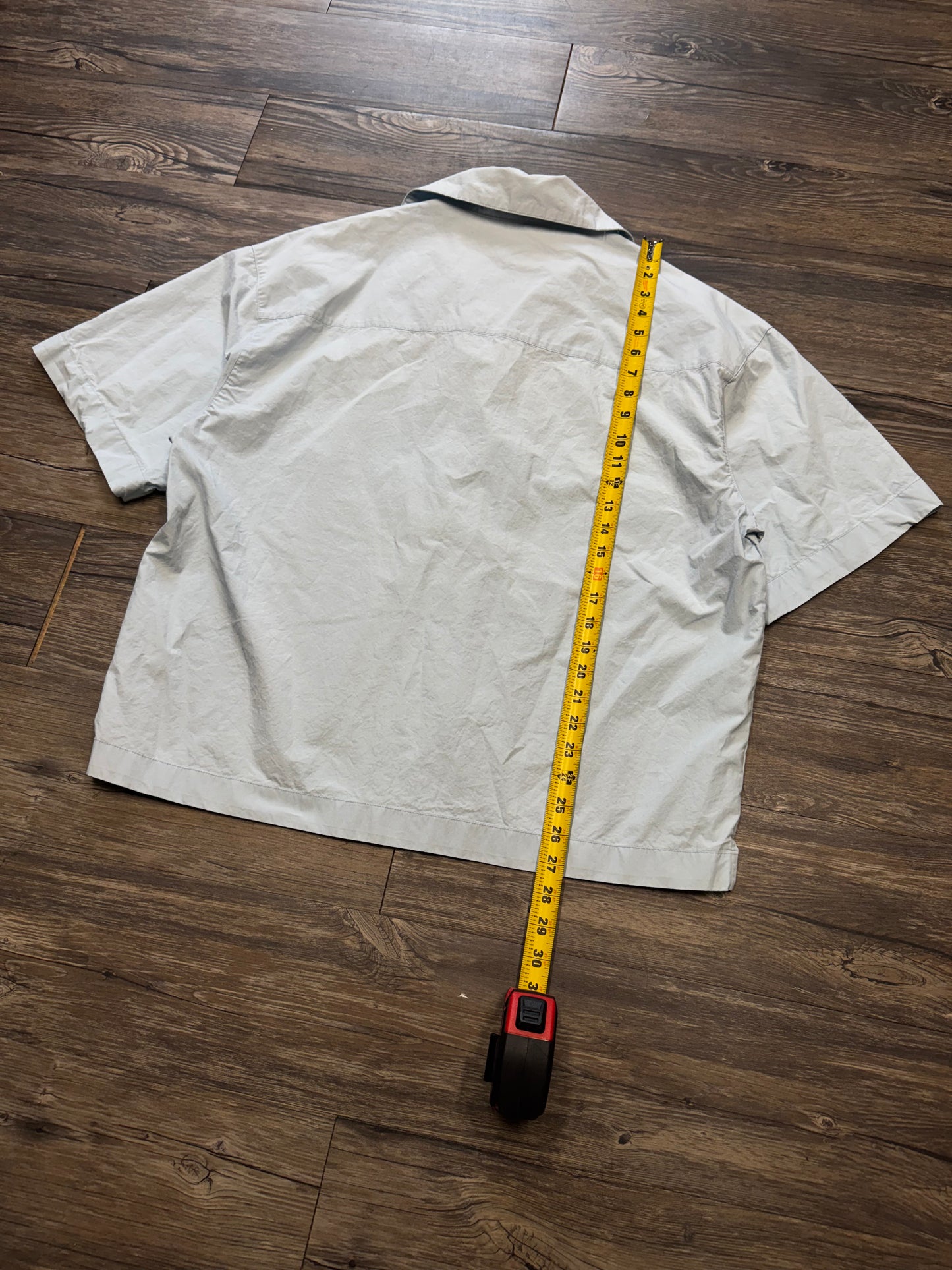 WE11 DONE FLORAL LIGHT BLUE BUTTON UP SHIRT (L)