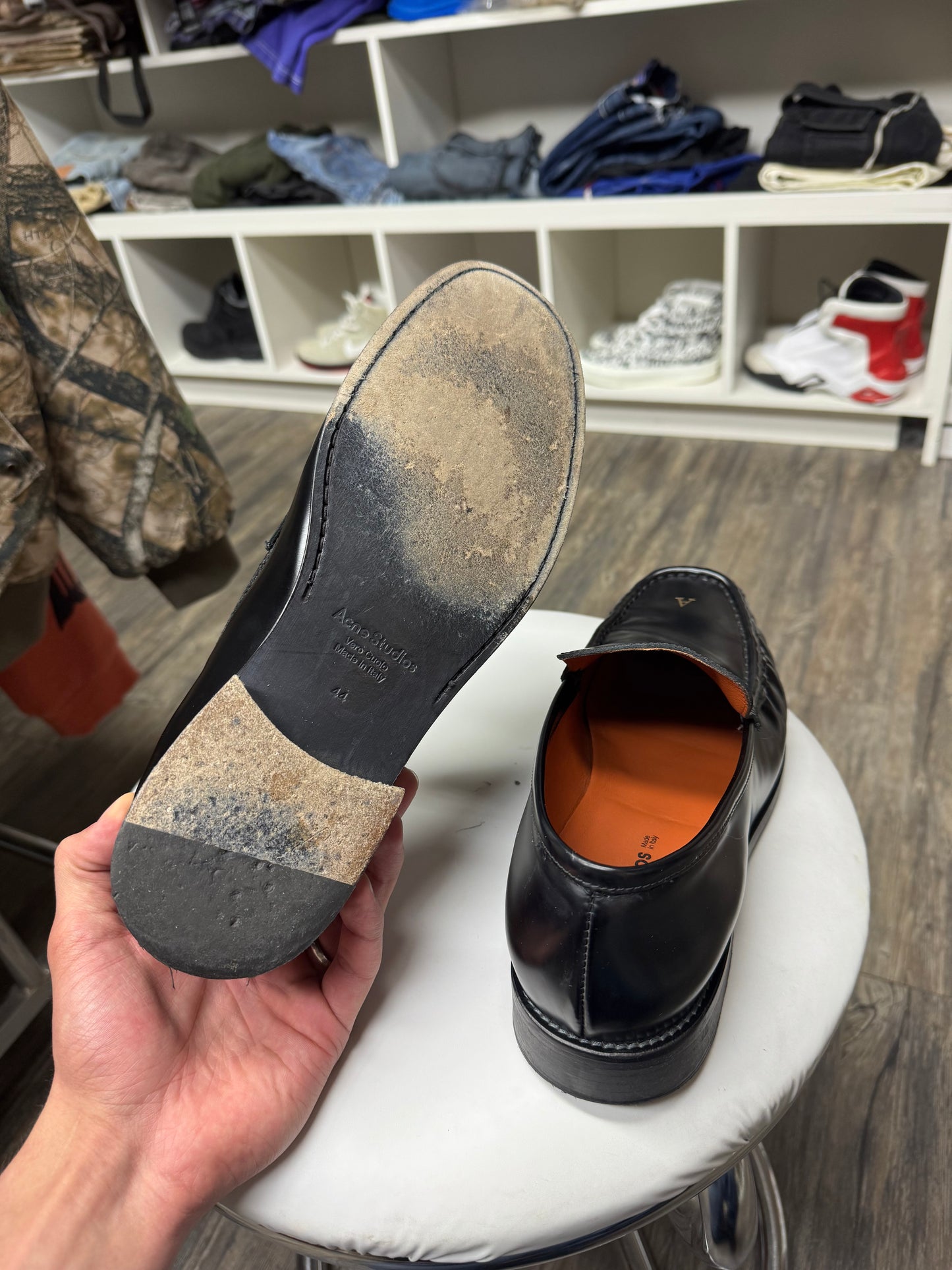 ACNE STUDIOS AS BLACK LOAFERS (10.5)
