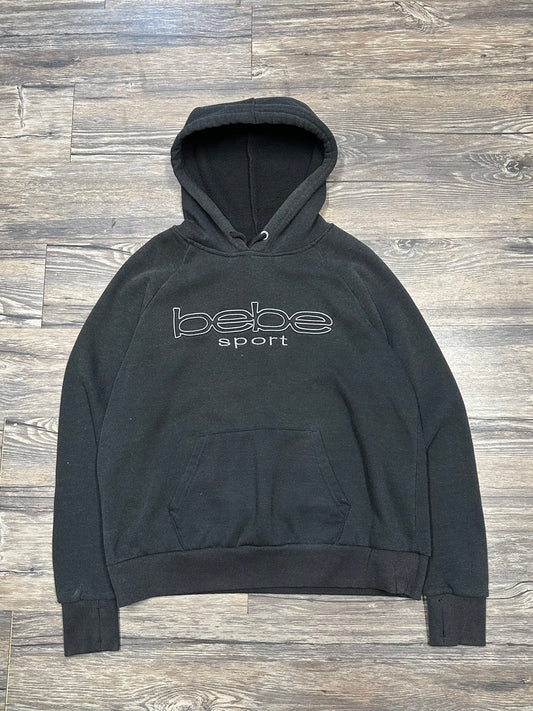 BEBE SPORT OVERSIZED TEXT HOODIE (XL)