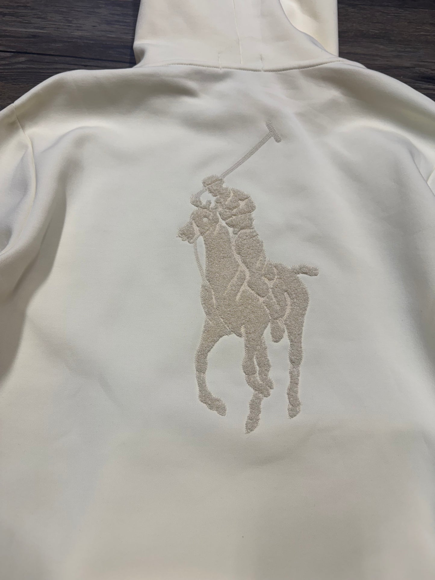POLO RALPH LAUREN BIG PONY DOUBLE KNIT HOODIE (L)