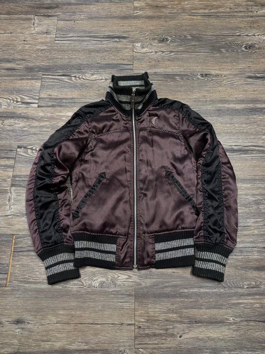 HYSTERIC GLAMOUR EMBROIDERED SATIN SUKAJAN BOMBER JACKET (S)