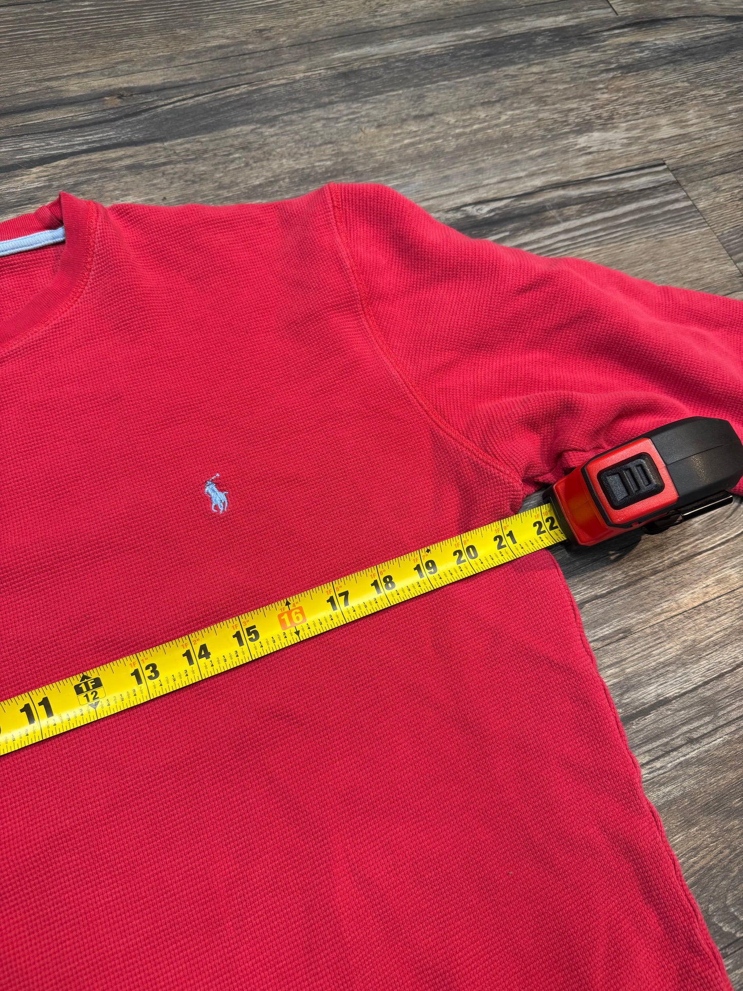 POLO RALPH LAUREN RED THERMAL TEE (XXL)