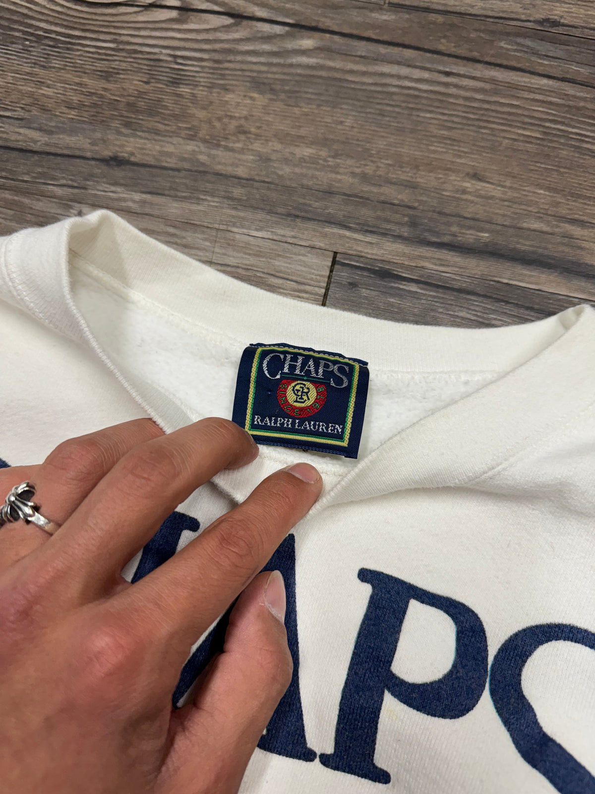 POLO RALPH LAUREN CHAPS BOOTS CREWNECK (L)