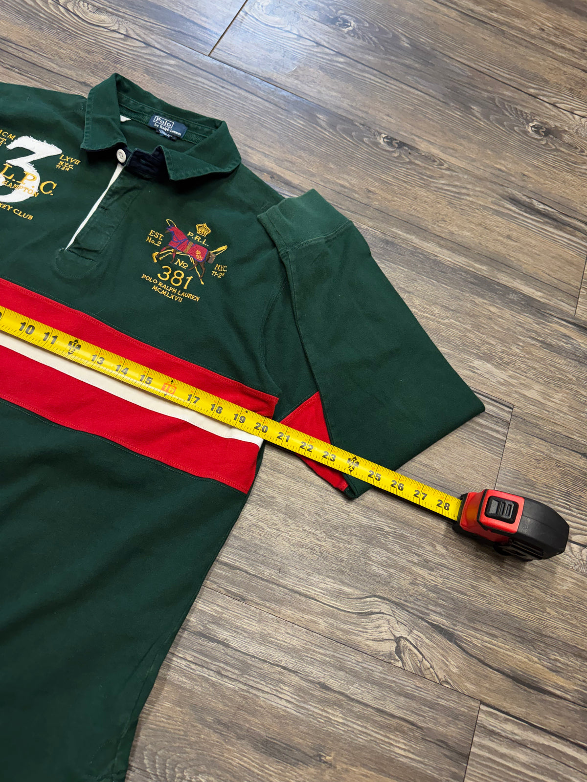 POLO RALPH LAUREN COUNTY JOCKEY CLUB RUGBY SHIRT (M)
